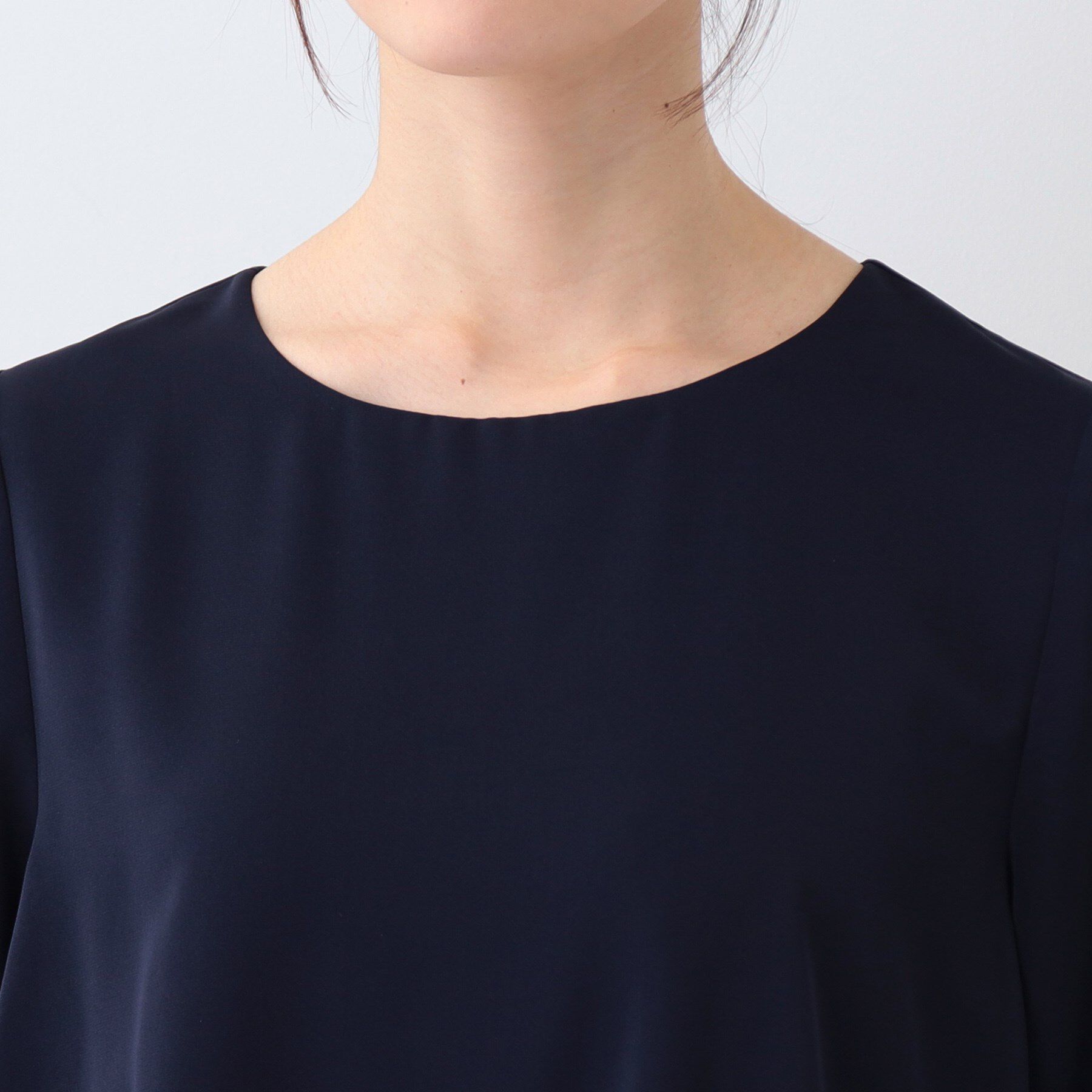 SHOO･LA･RUE「【通勤/セレモニー】さらり軽やか インせず決まる 裾タックブラウス」|シャツ・ブラウス|