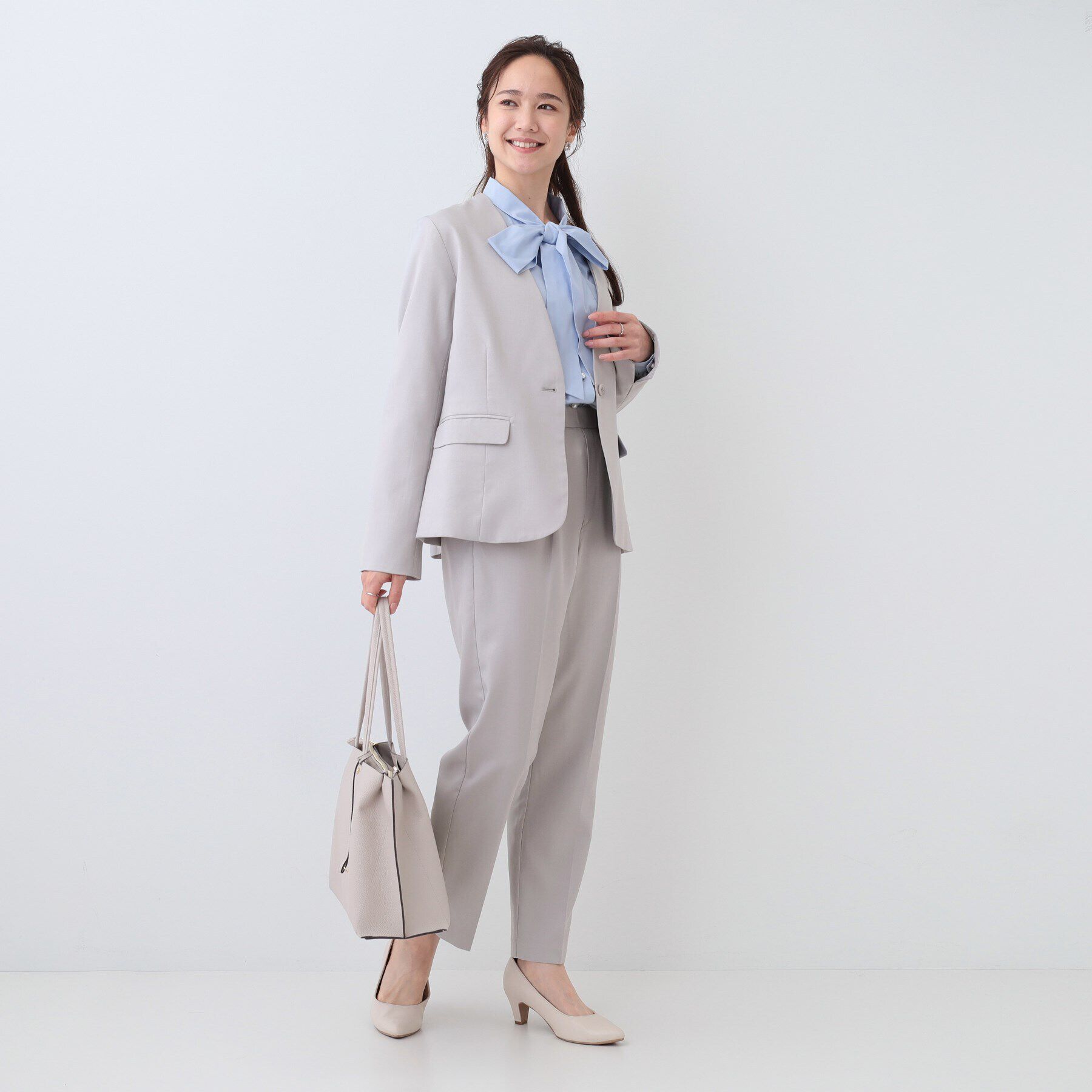 SHOO･LA･RUE「【S-LL/セットアップ可/通勤/セレモニー】ノーカラージャケット」|ノーカラージャケット|