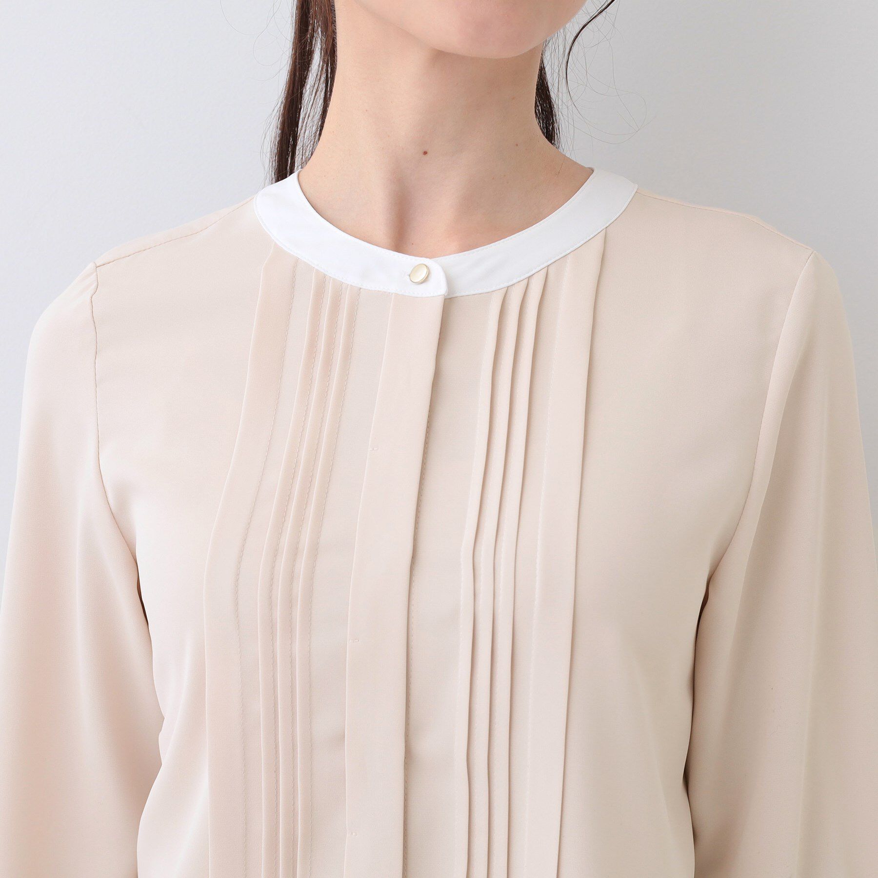 SHOO･LA･RUE「イージーケア ピンタックブラウス」|シャツ・ブラウス|