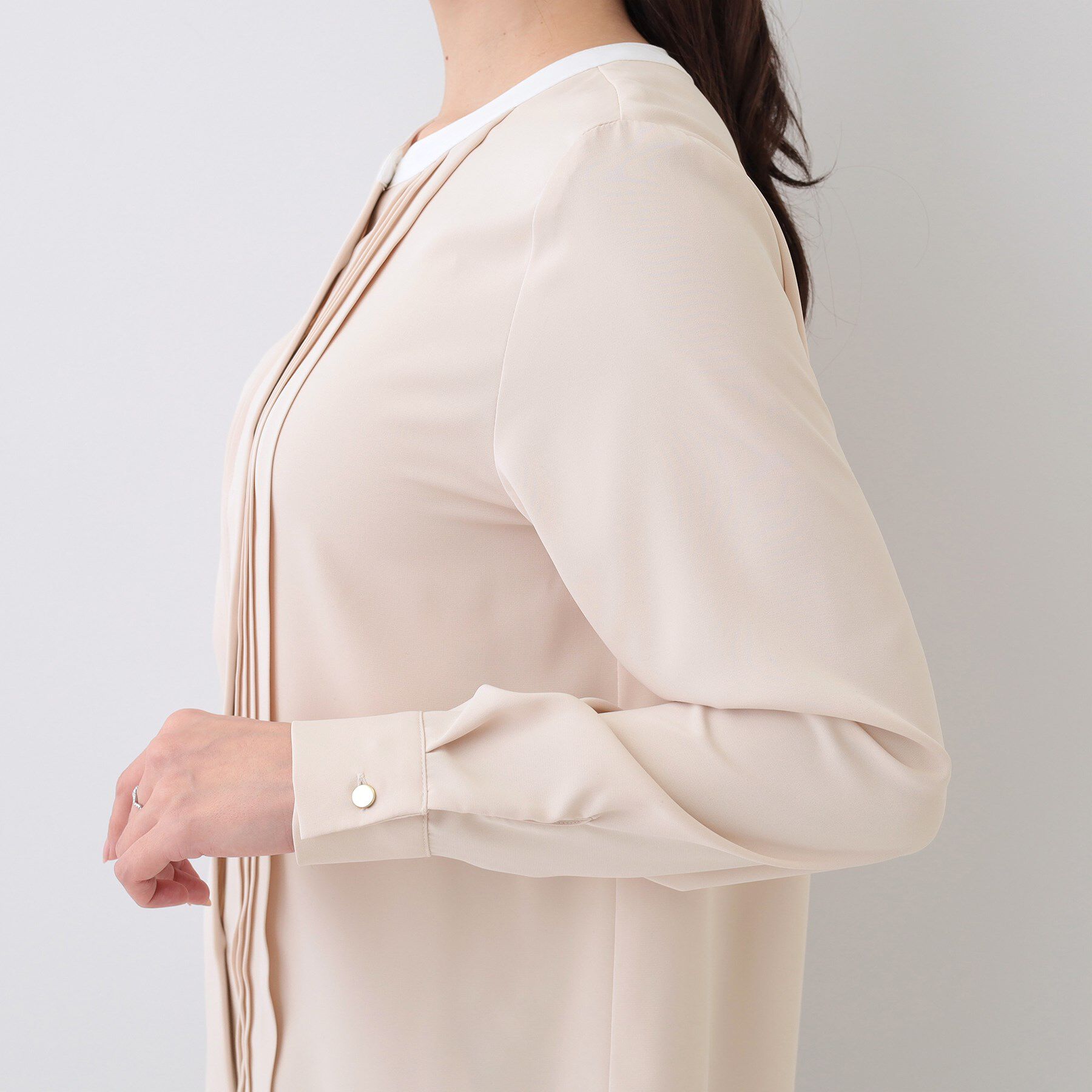 SHOO･LA･RUE「イージーケア ピンタックブラウス」|シャツ・ブラウス|