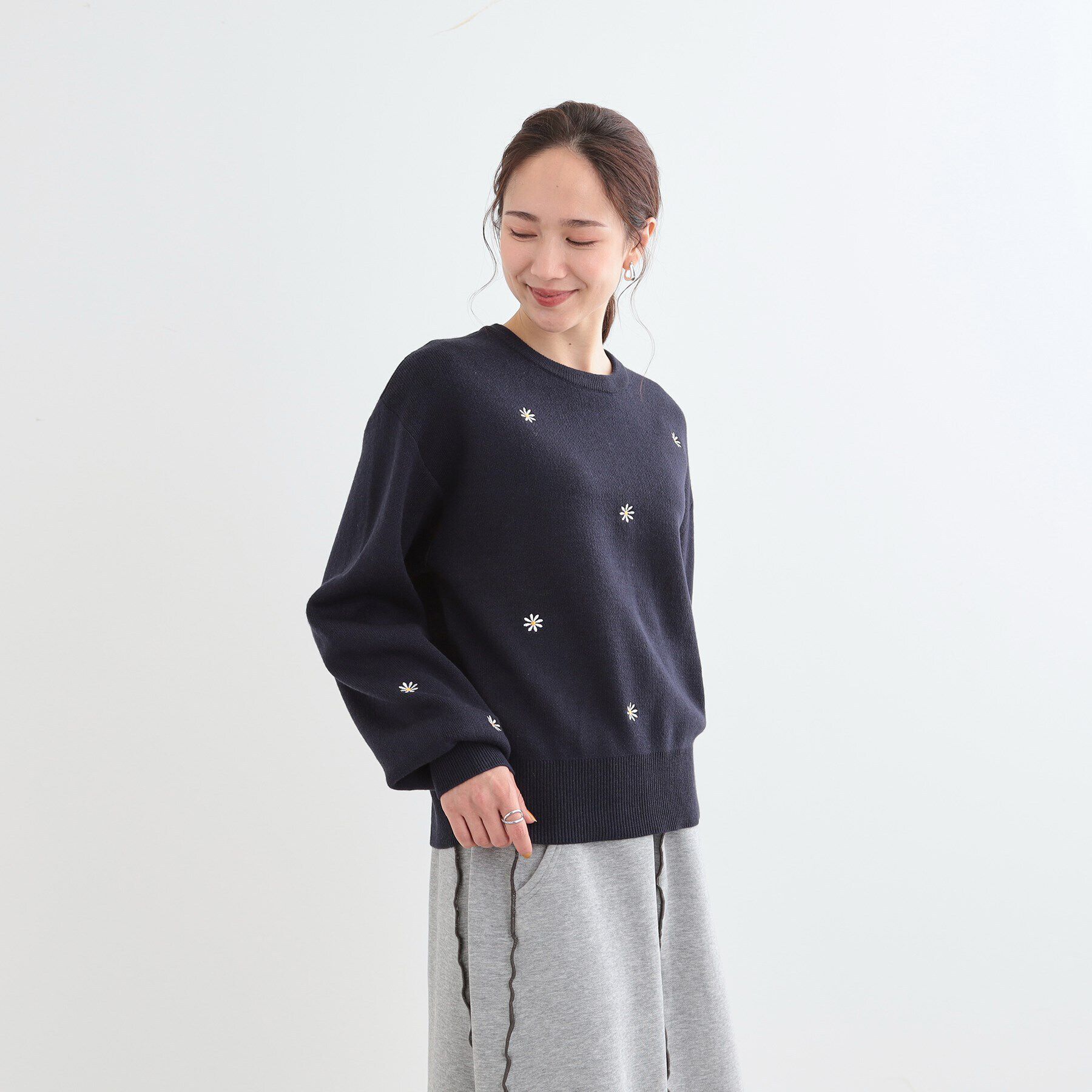 SHOO･LA･RUE「【S-LL】刺繍＆ジャカード 柄アソートニット」|ニット・セーター|