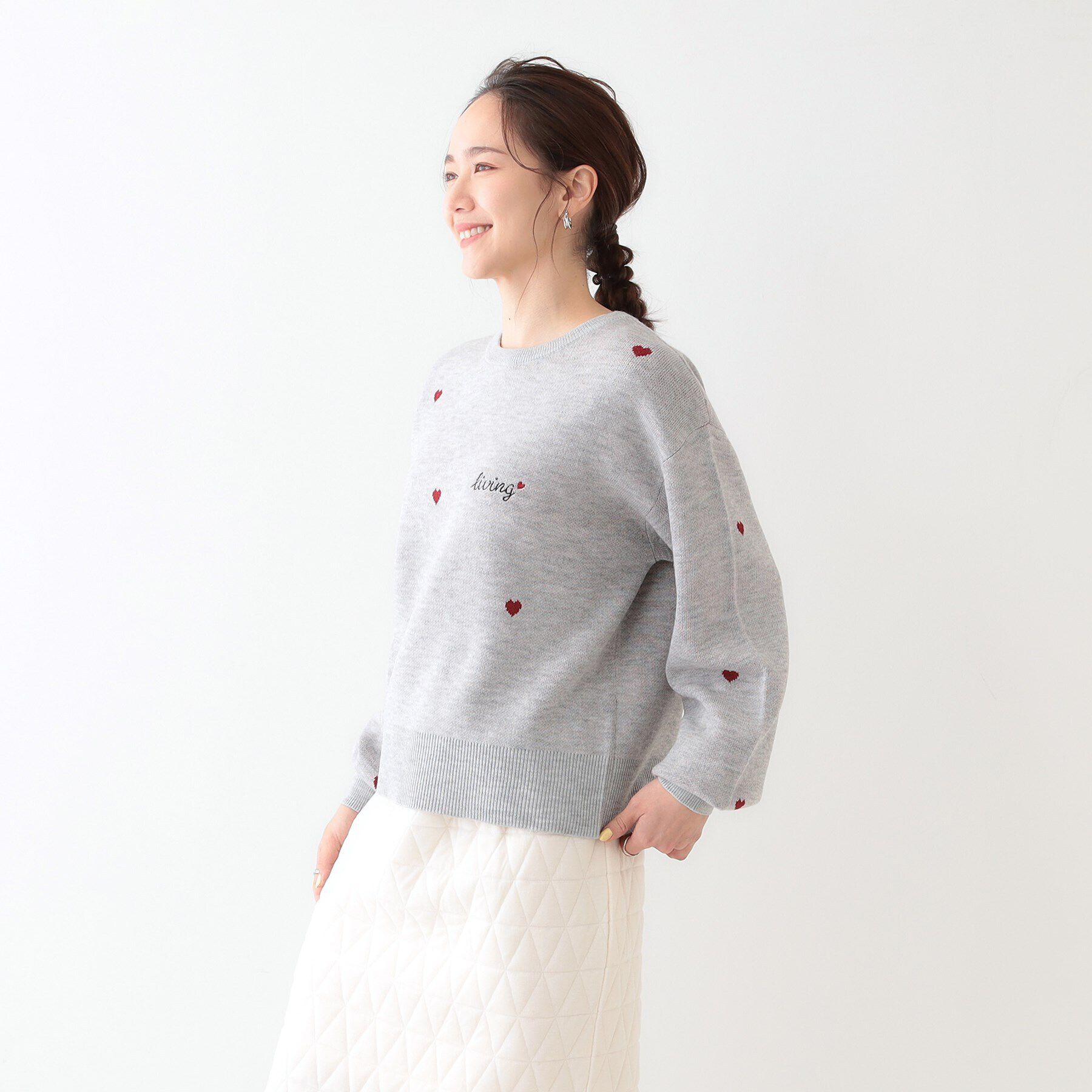 SHOO･LA･RUE「【S-LL】刺繍＆ジャカード 柄アソートニット」|ニット・セーター|