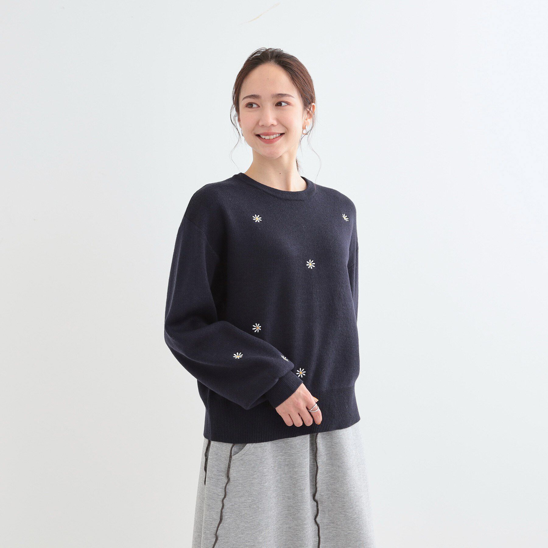 SHOO･LA･RUE「【S-LL】刺繍＆ジャカード 柄アソートニット」|ニット・セーター|