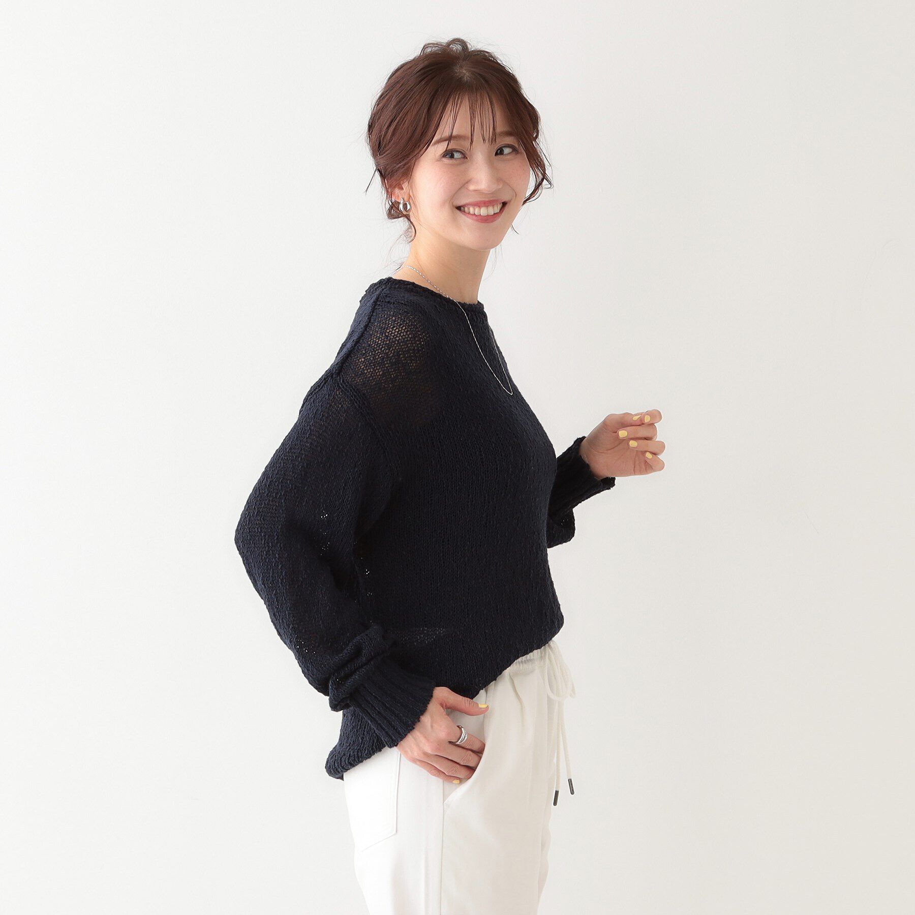 SHOO･LA･RUE「さりげない凹凸感で表情豊か。ロールネックニット」|ニット・セーター|