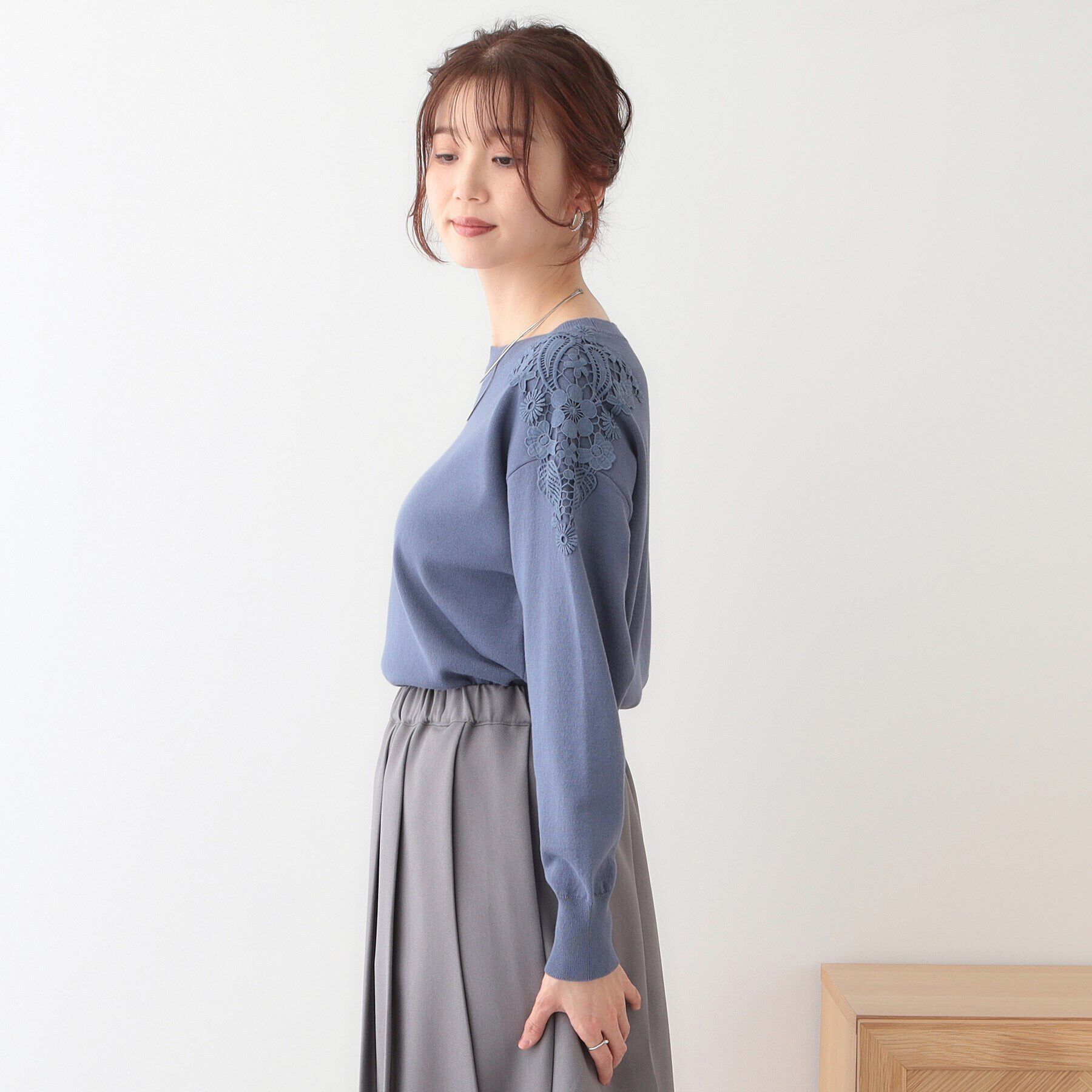 SHOO･LA･RUE「肩レースが差をつける デザインニット」|ニット・セーター|