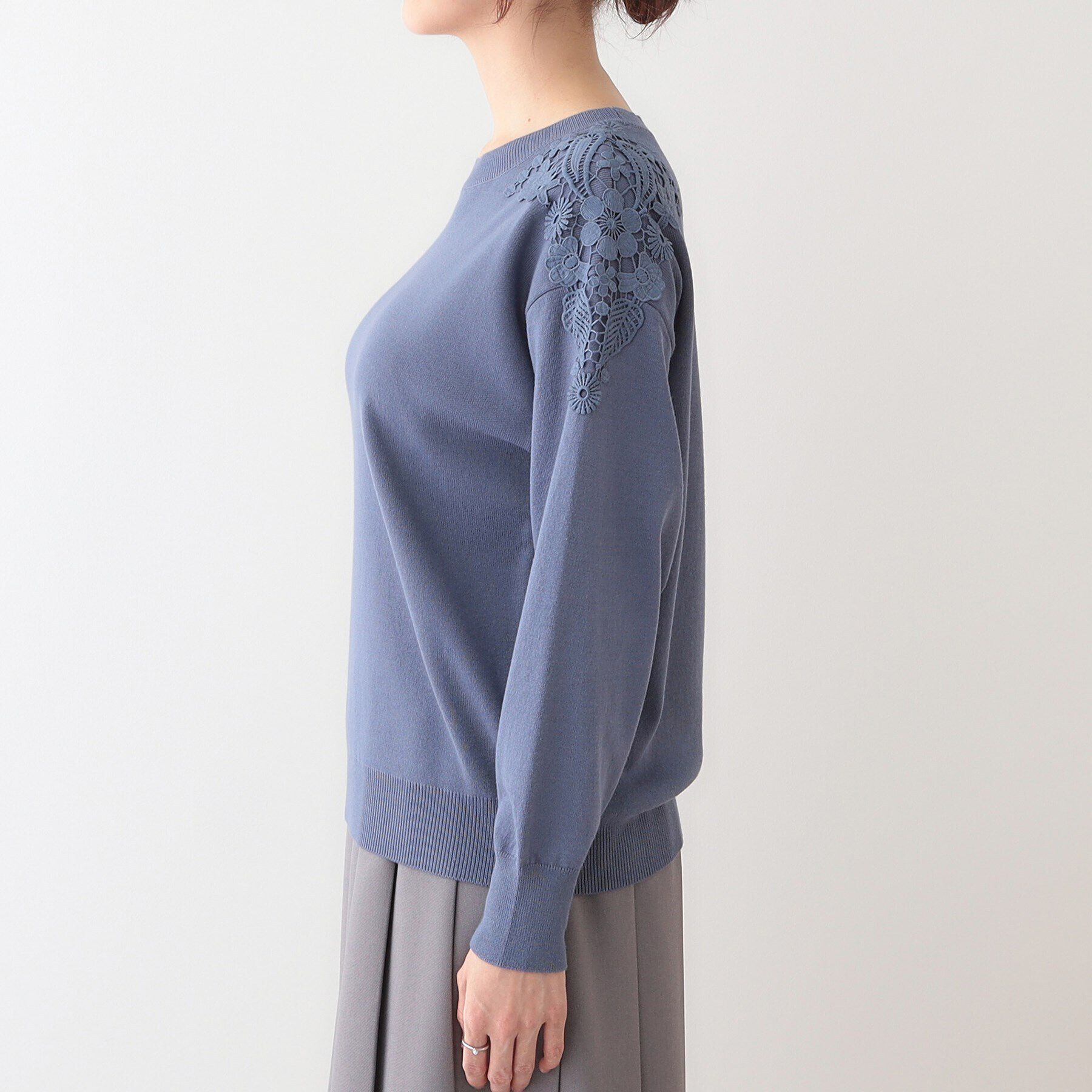 SHOO･LA･RUE「肩レースが差をつける デザインニット」|ニット・セーター|