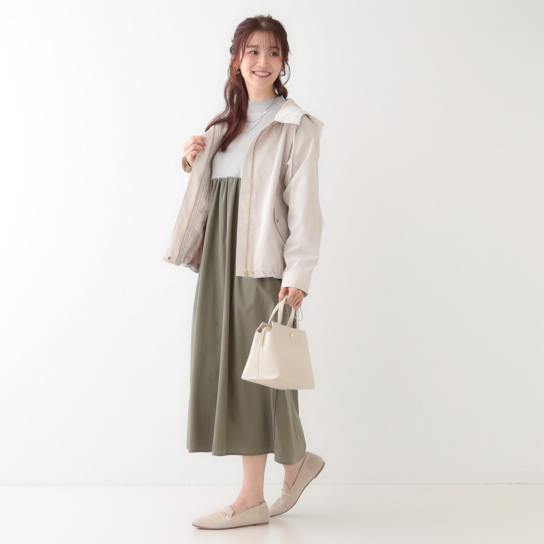 SHOO･LA･RUE「【S-LL】リブニットドッキングワンピース」|ワンピース|