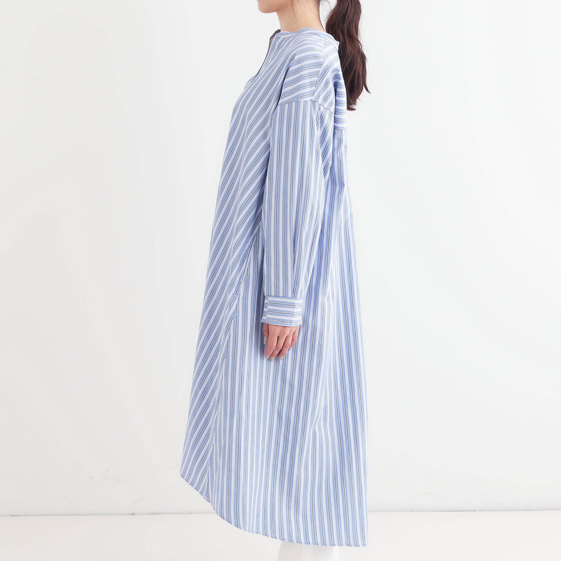 SHOO･LA･RUE「【洗える/S-LL】ストライプAラインワンピース」|ワンピース|