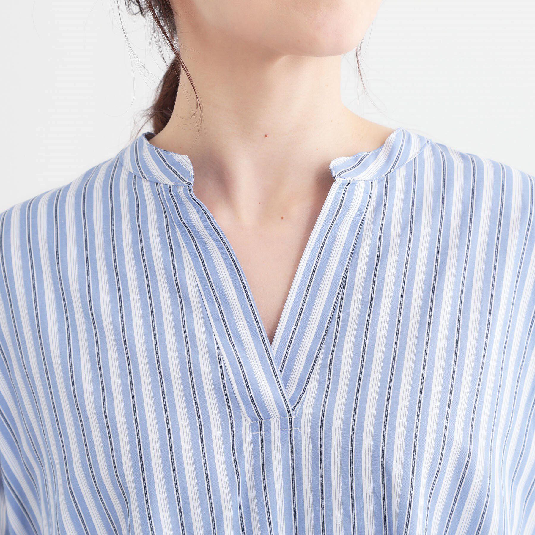 SHOO･LA･RUE「【洗える/S-LL】ストライプAラインワンピース」|ワンピース|