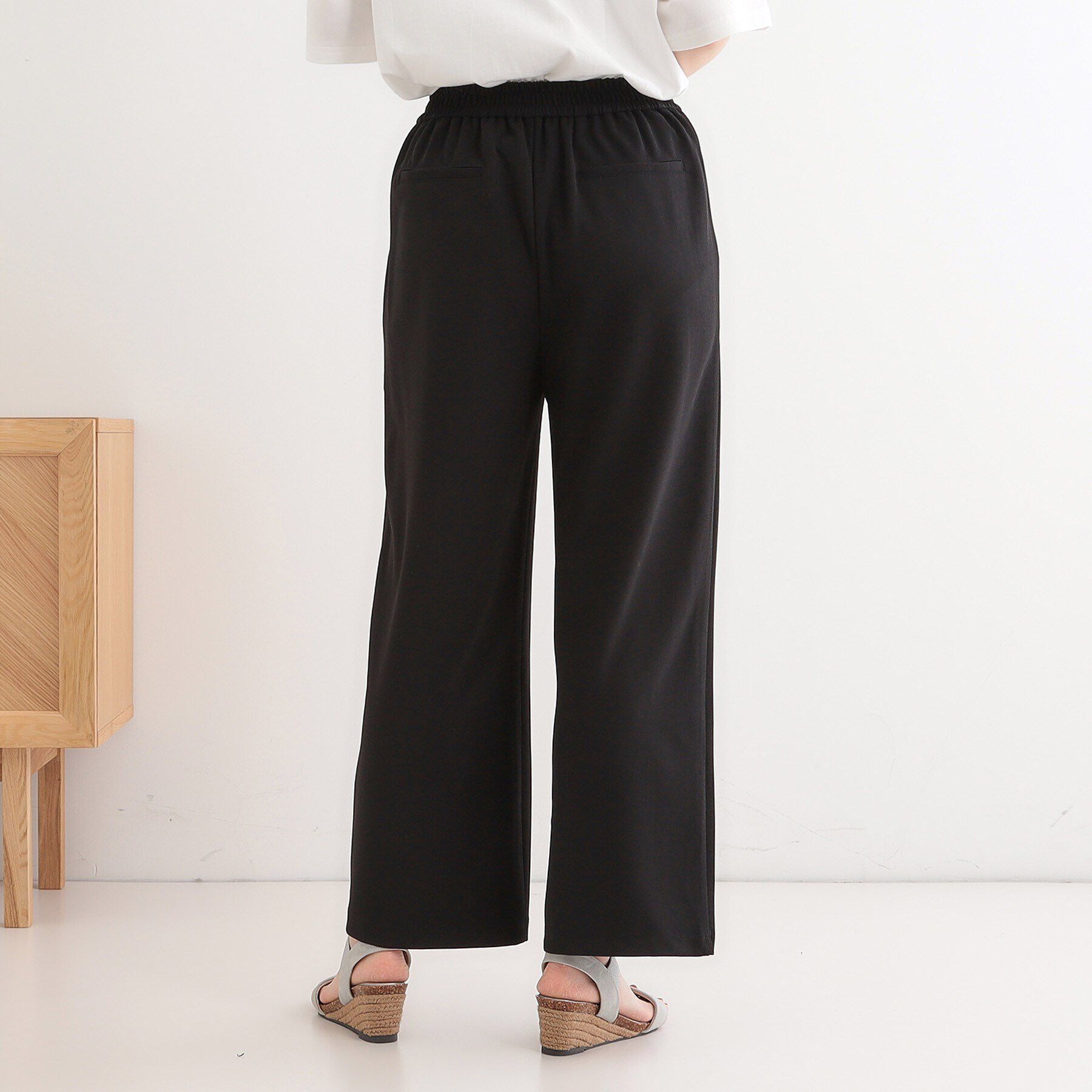 SHOO･LA･RUE「【洗える/しわになりにくい】脚のラインを拾いにくい スマートイージー ワイドパンツ」|その他|