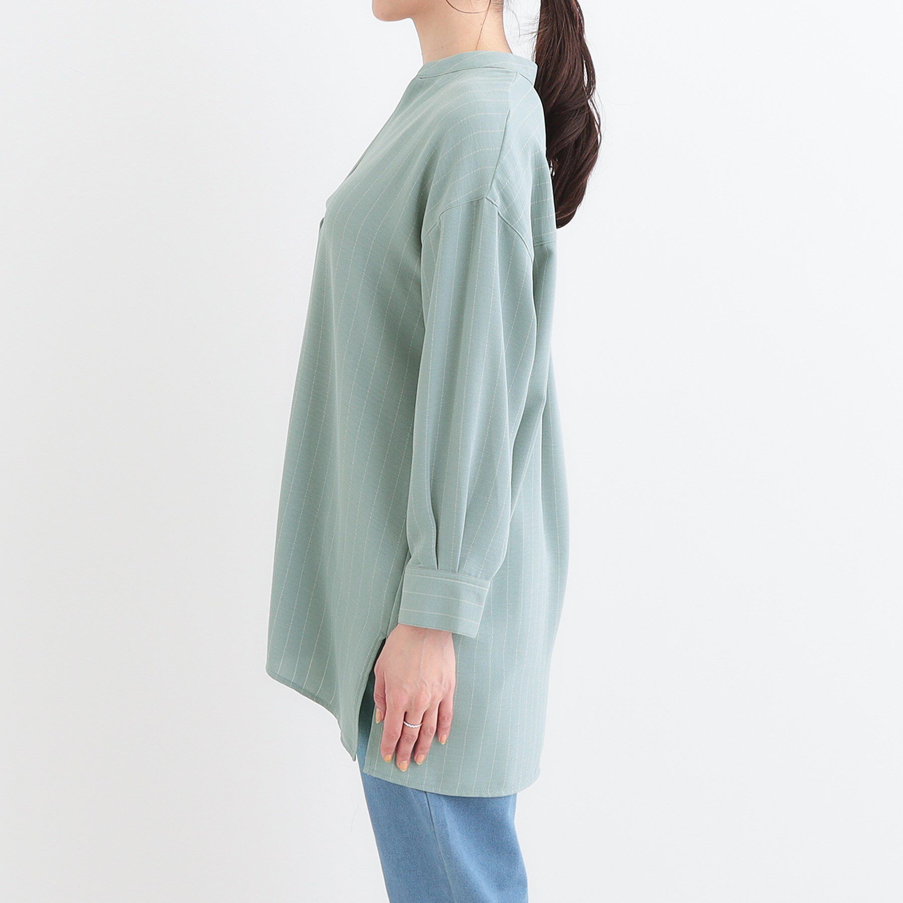 SHOO･LA･RUE「【洗える/S-LL】さらさらタッチが心地よい ゆったりチュニック」|チュニック|