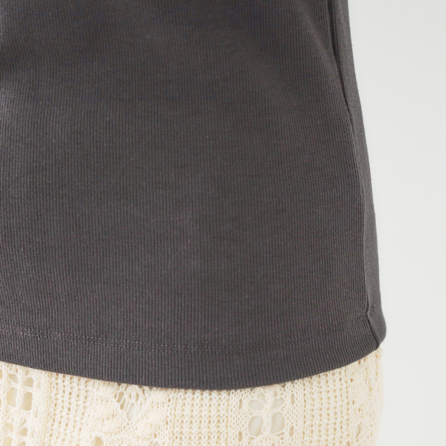 SHOO･LA･RUE「【洗える/S-LL】シアーネックがこなれ見え リブタンクトップ」|Tシャツ・カットソー|