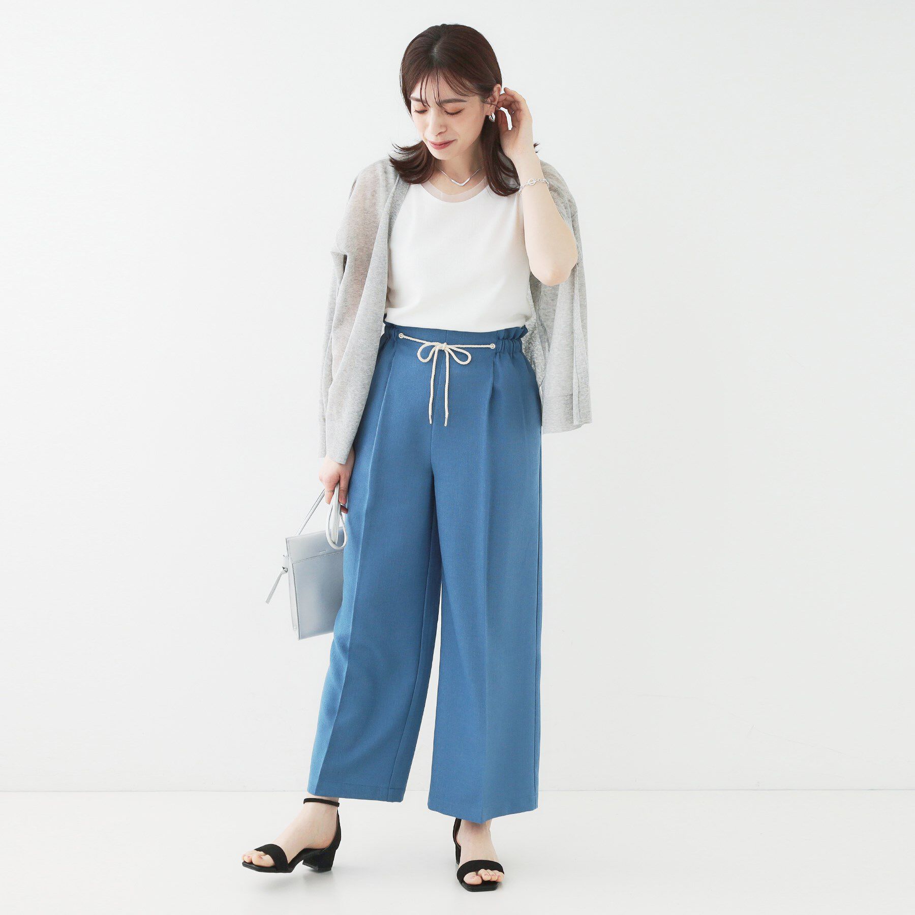 SHOO･LA･RUE「【洗える/S-LL】シアーネックがこなれ見え リブタンクトップ」|Tシャツ・カットソー|