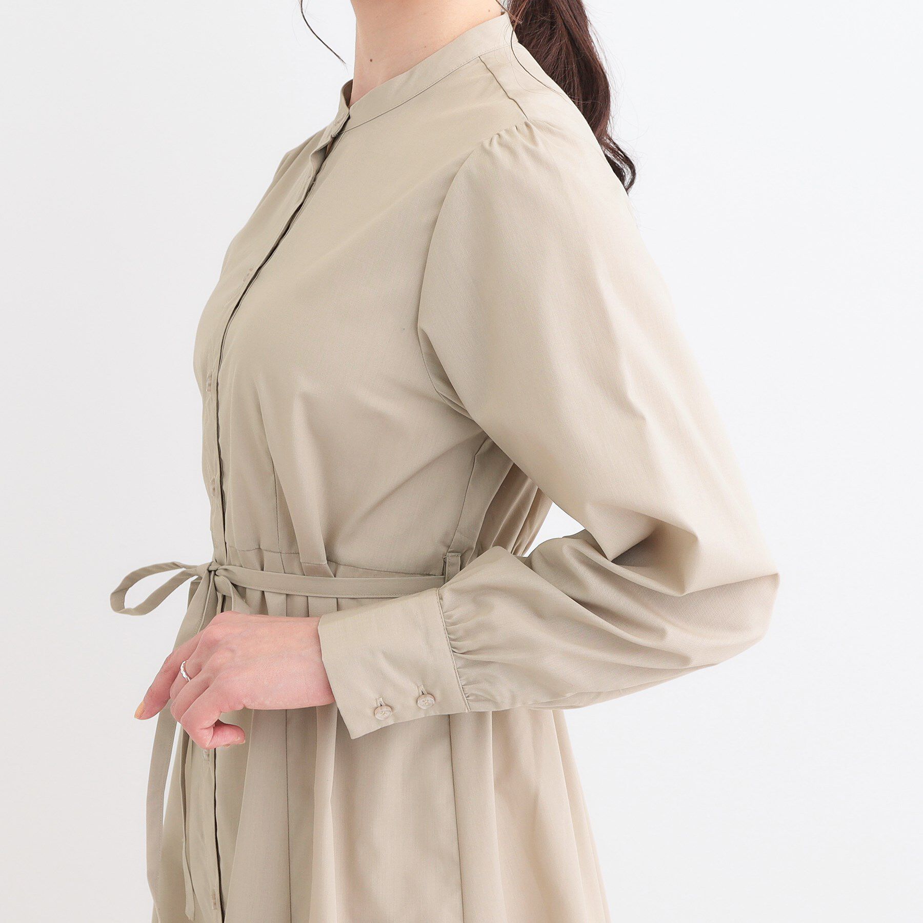 SHOO･LA･RUE「【洗える/S-LL】エレガントさとリラックス感を両立したシャツワンピース」|ワンピース|