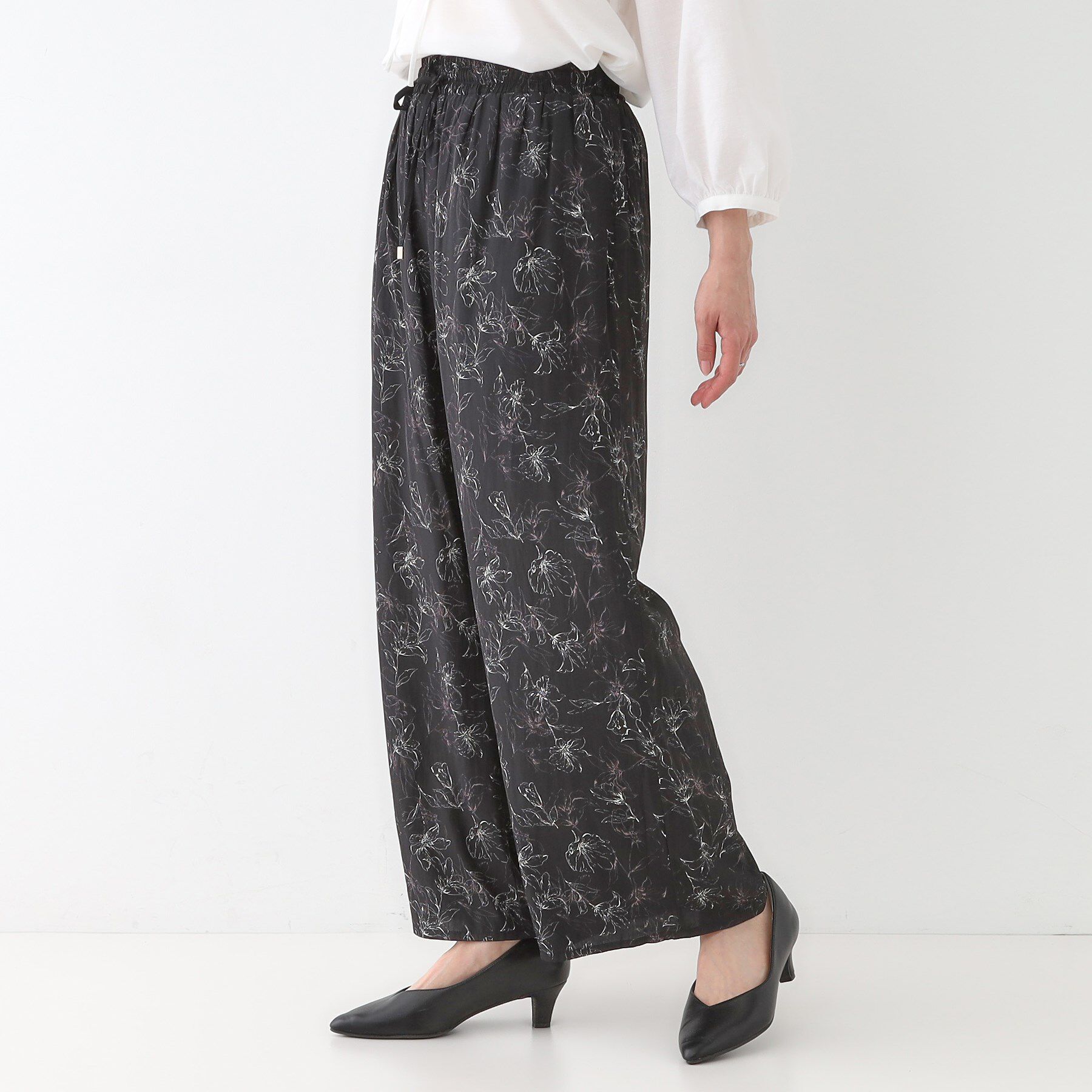 SHOO･LA･RUE「【高レビュー/着丈選べる】さらり柔らか マットサテンワイドパンツ」|その他|