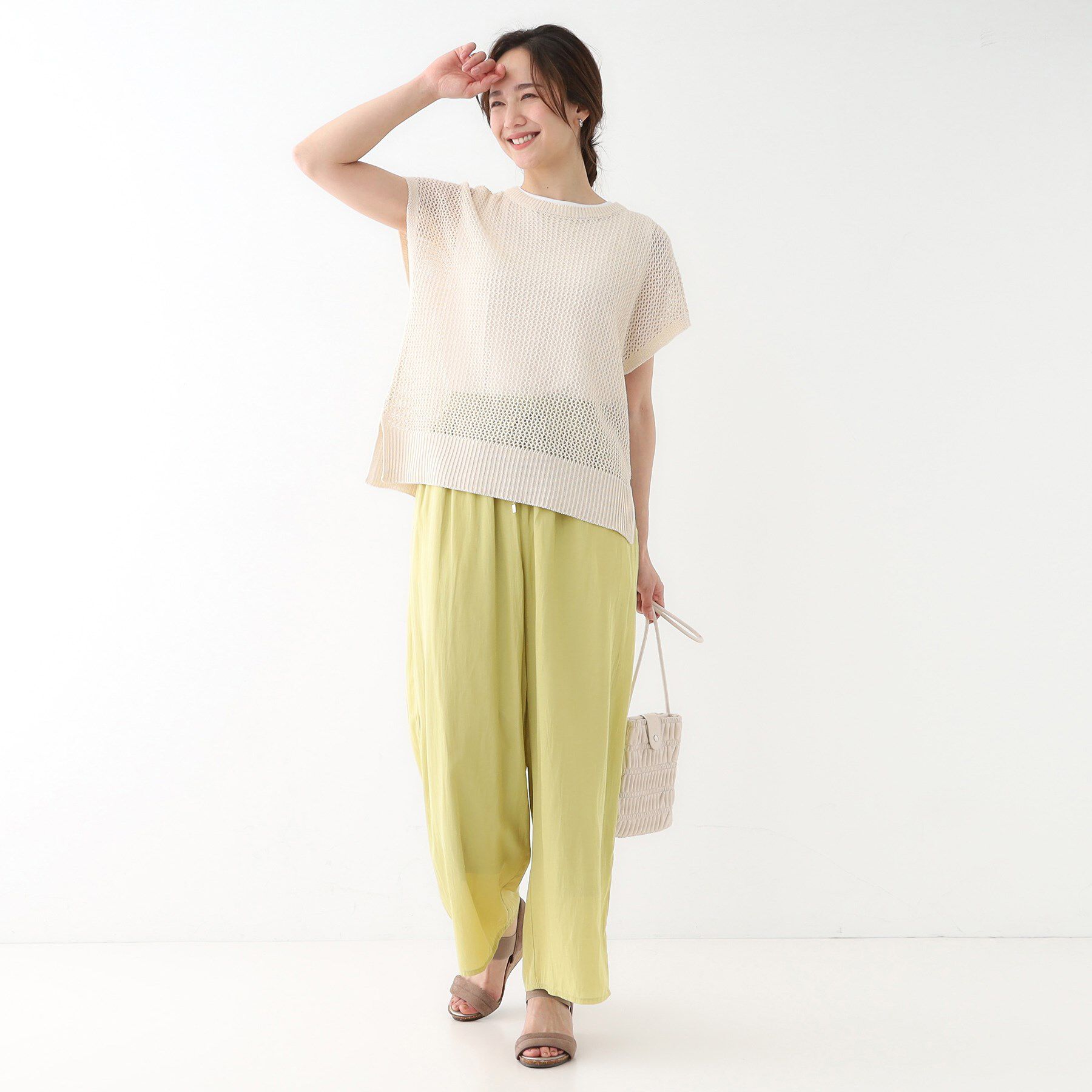 SHOO･LA･RUE「【高レビュー/着丈選べる】さらり柔らか マットサテンワイドパンツ」|その他|