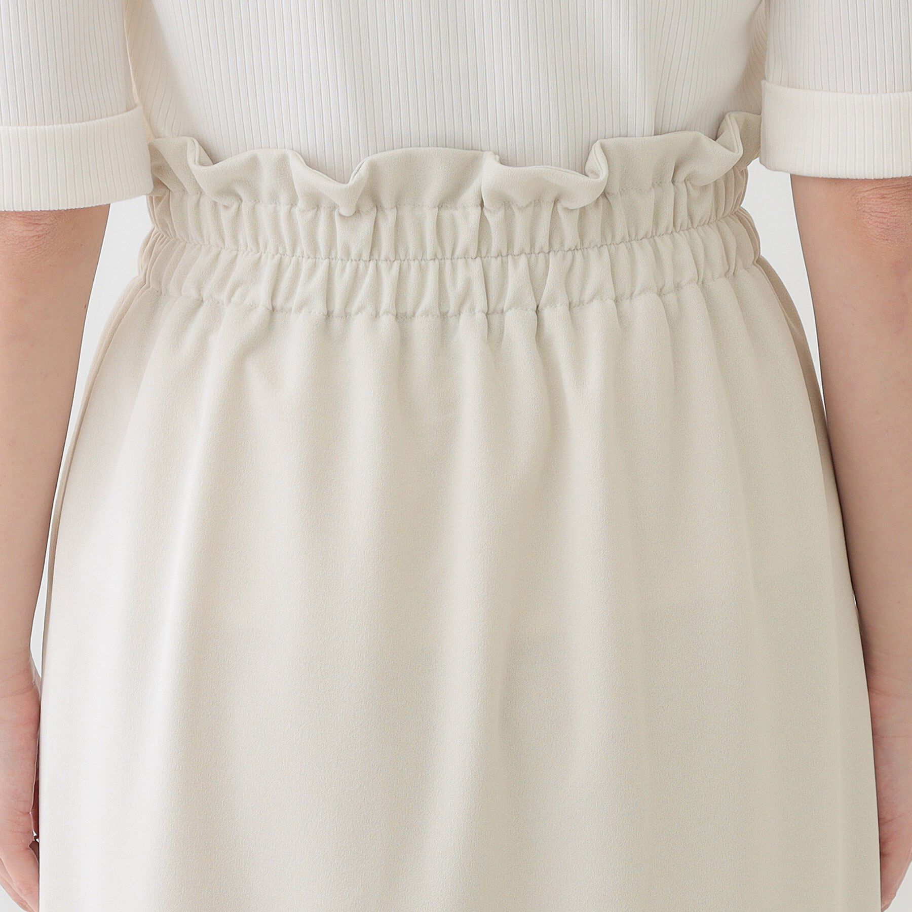 SHOO･LA･RUE「【洗える】洗濯後しわになりにくい カットジョーゼット ナロースカート」|スカート|