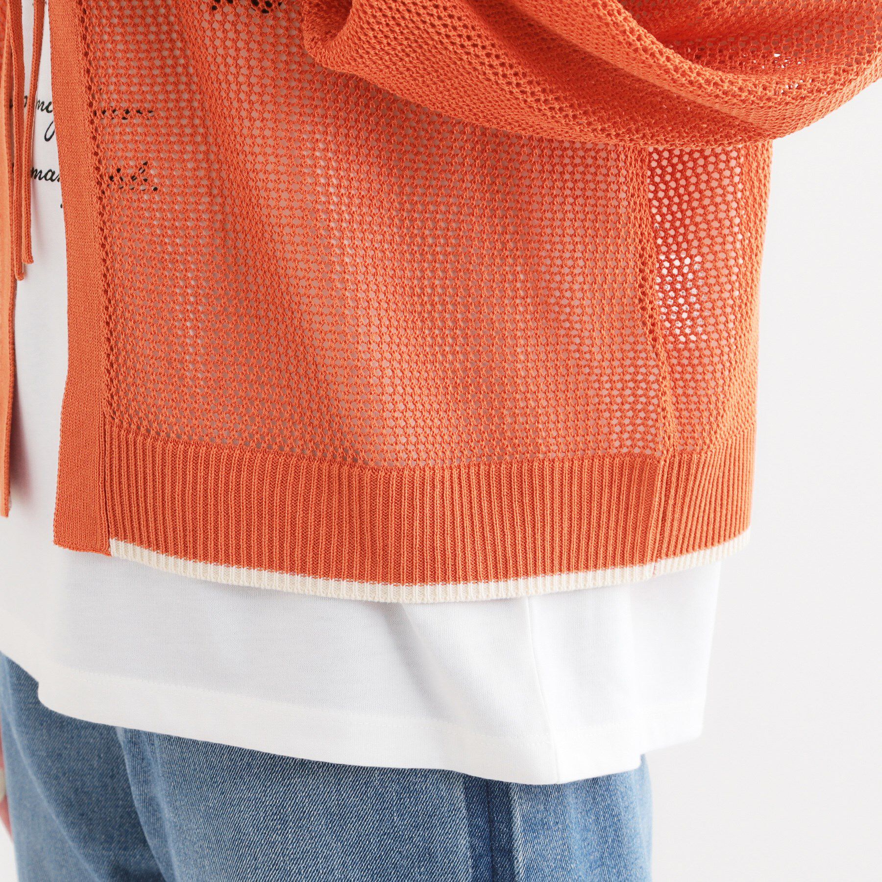 SHOO･LA･RUE「【S-LL/2点セット】前後2WAYで着られるメッシュニット＋ロゴTシャツ」|その他|