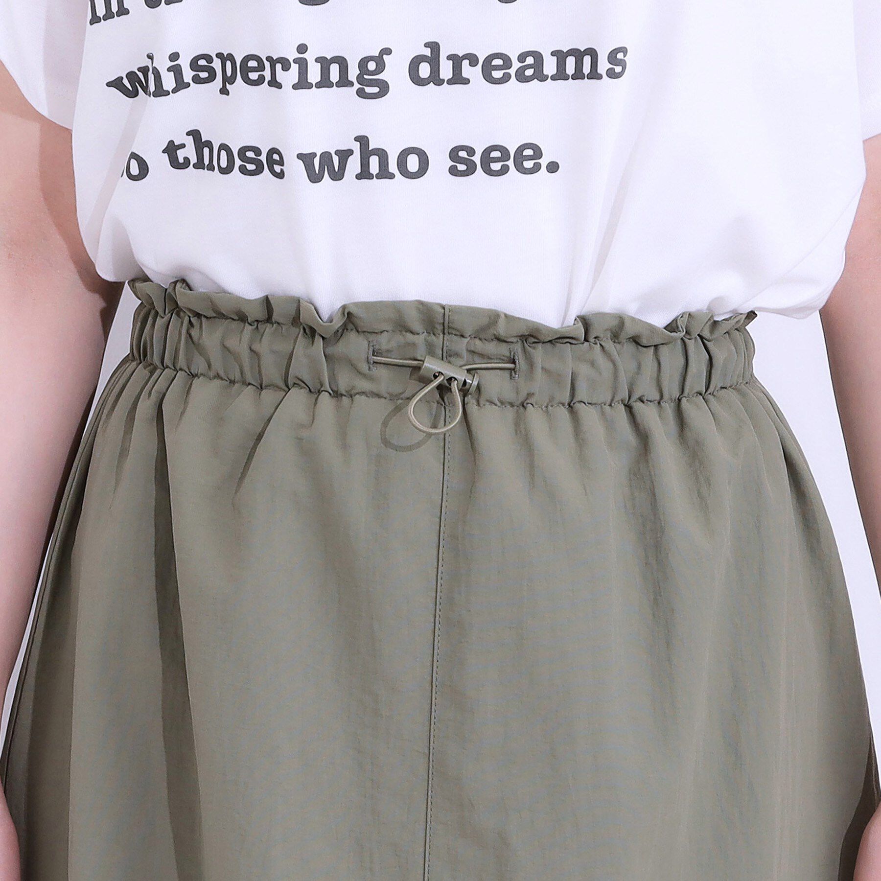 SHOO･LA･RUE「【2WAY/S-LL】バルーンシルエットにもなる ナイロンカーゴスカート」|スカート|