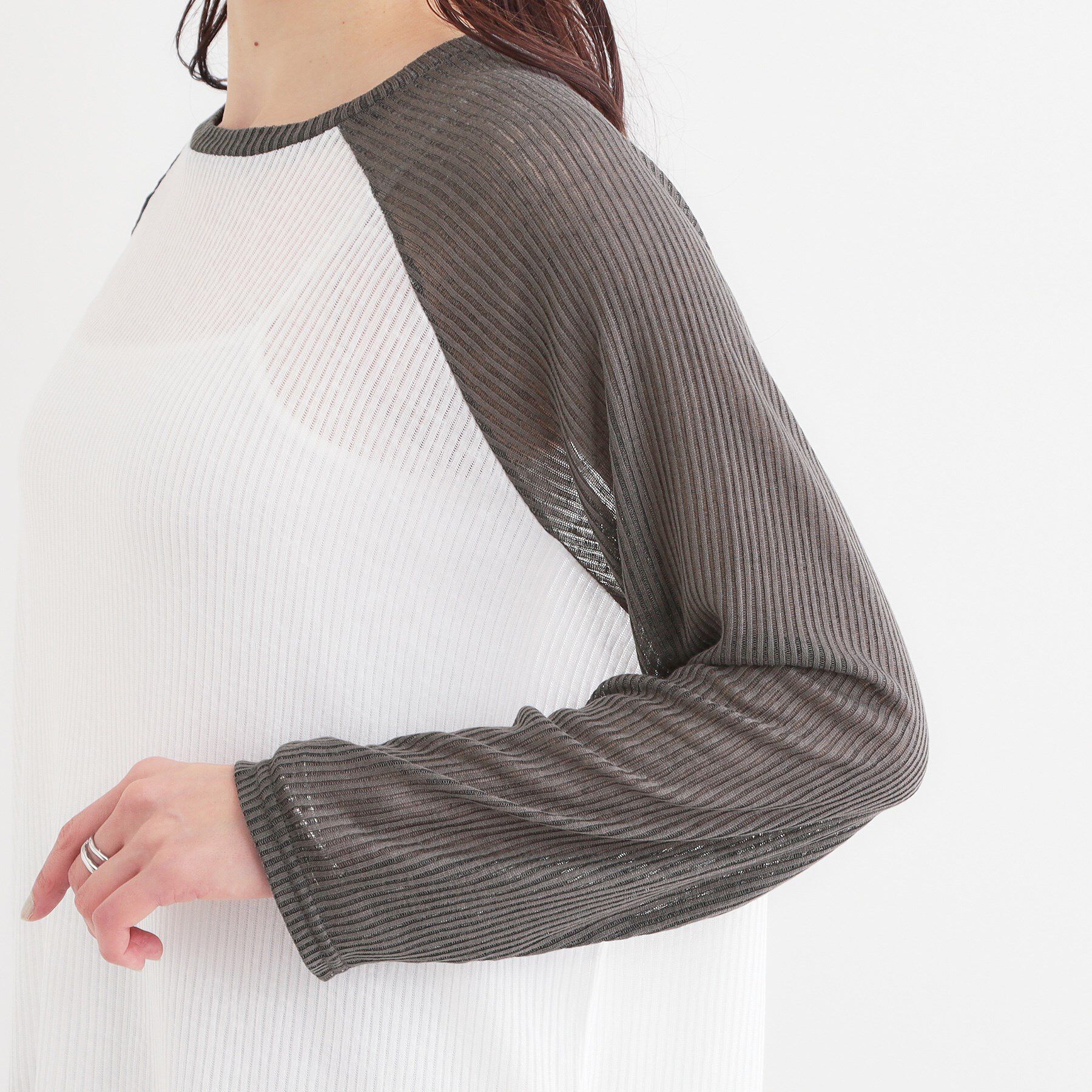 SHOO･LA･RUE「【S-LL】シアーラグランロンT」|Tシャツ・カットソー|