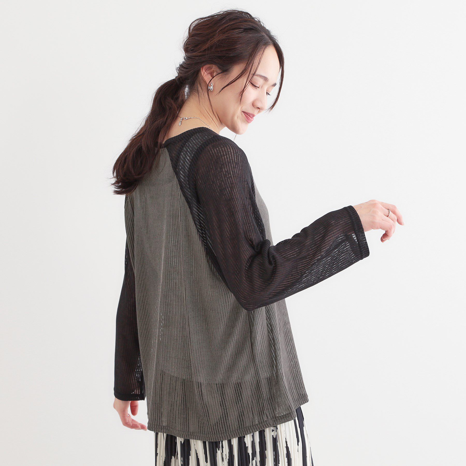 SHOO･LA･RUE「【S-LL】シアーラグランロンT」|Tシャツ・カットソー|