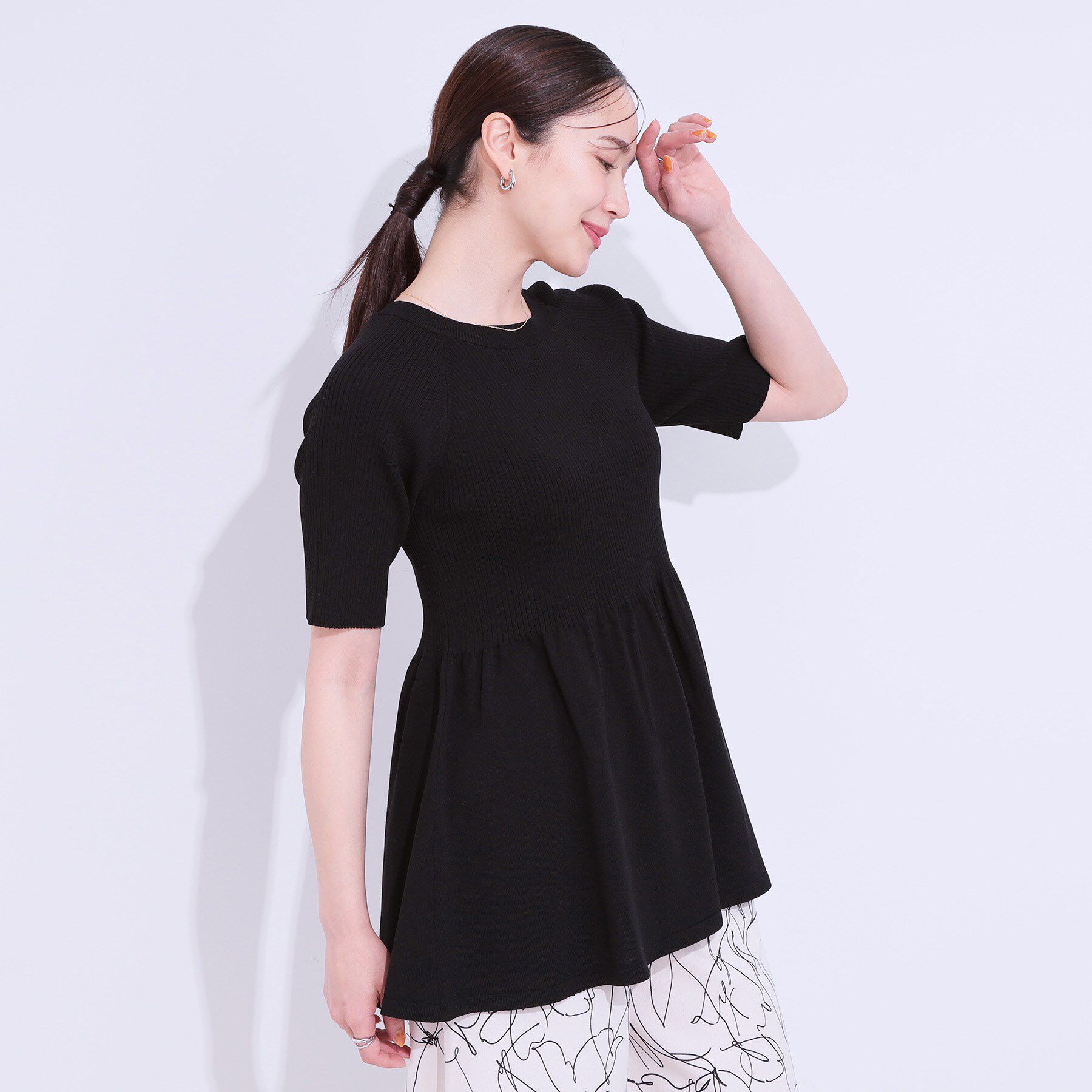 SHOO･LA･RUE「ペプラムニットトップス」|ニット・セーター|