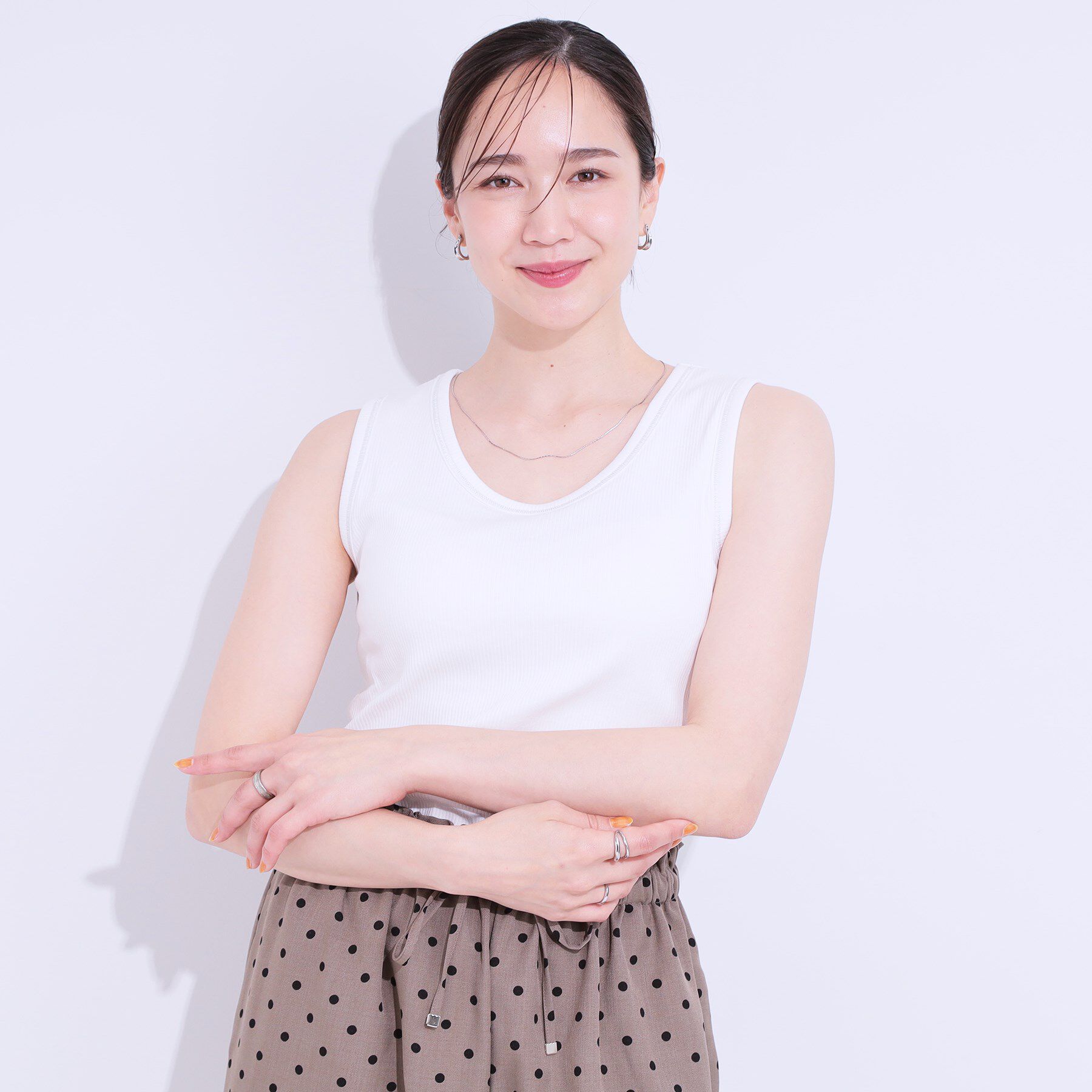 SHOO･LA･RUE「カップ付きテレコタンクトップ」|キャミソール|