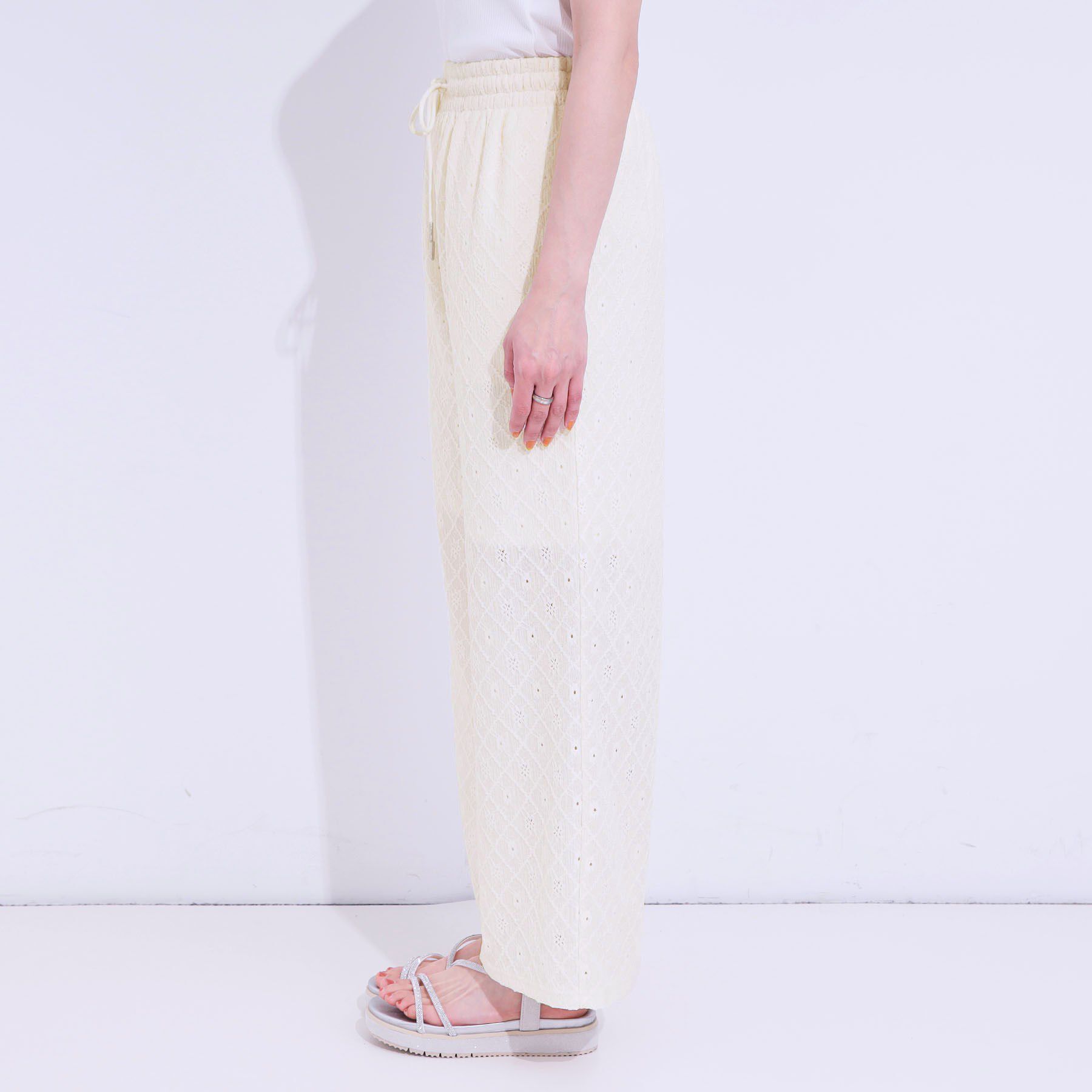 SHOO･LA･RUE「幾何学レース調 イージーパンツ」|その他|