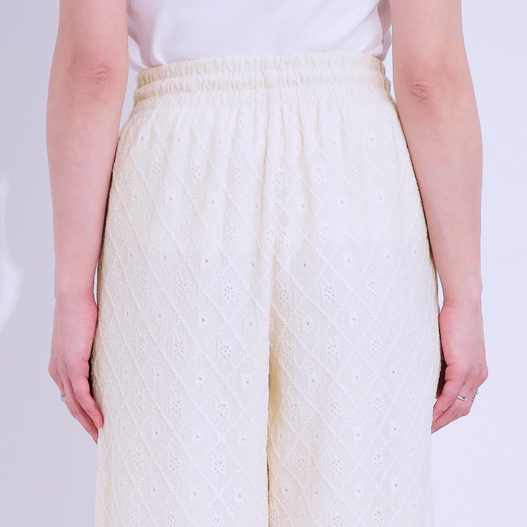 SHOO･LA･RUE「幾何学レース調 イージーパンツ」|その他|