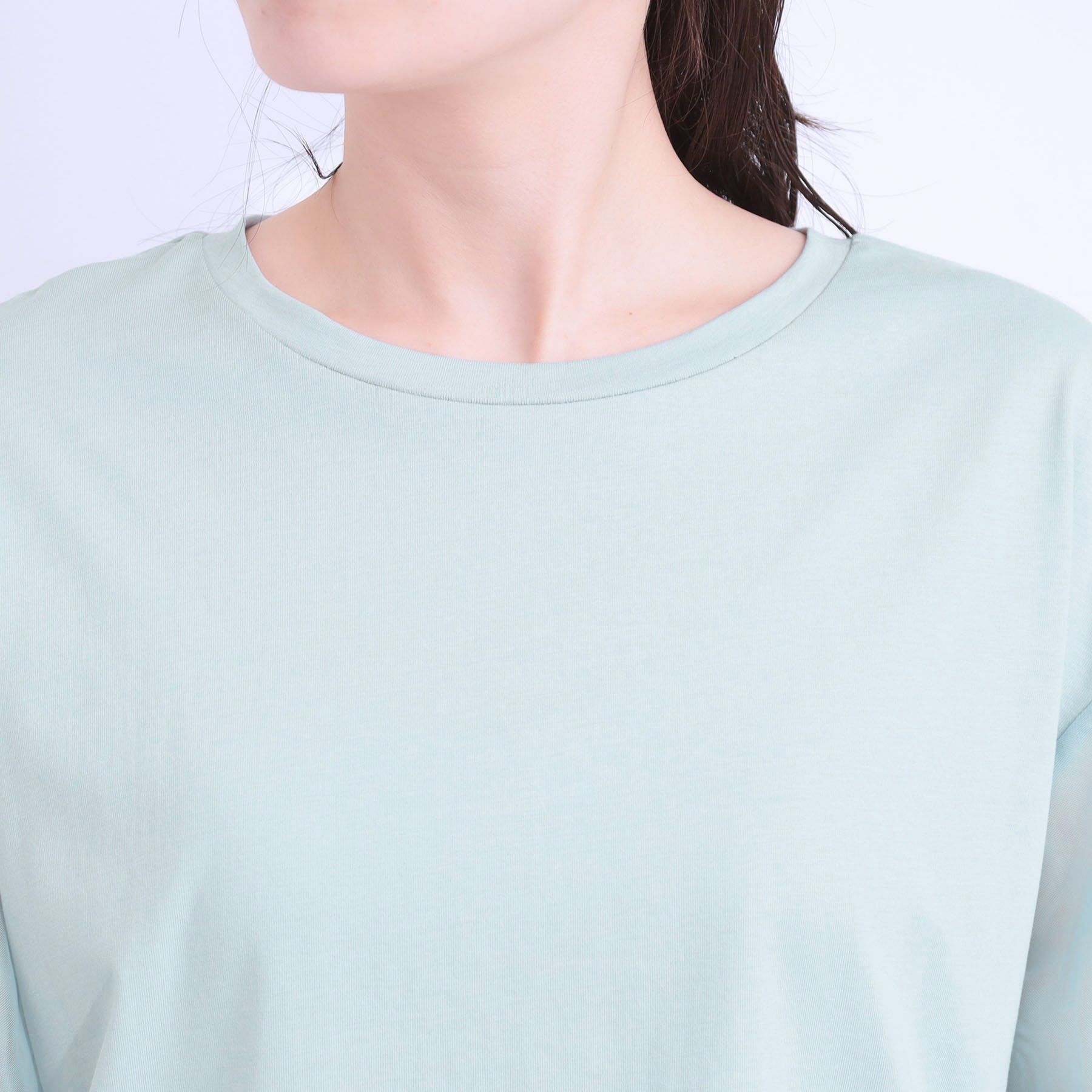 SHOO･LA･RUE「【S-LL/ひんやり】大人フェミニンに お袖チュール フリルトップス」|Tシャツ・カットソー|