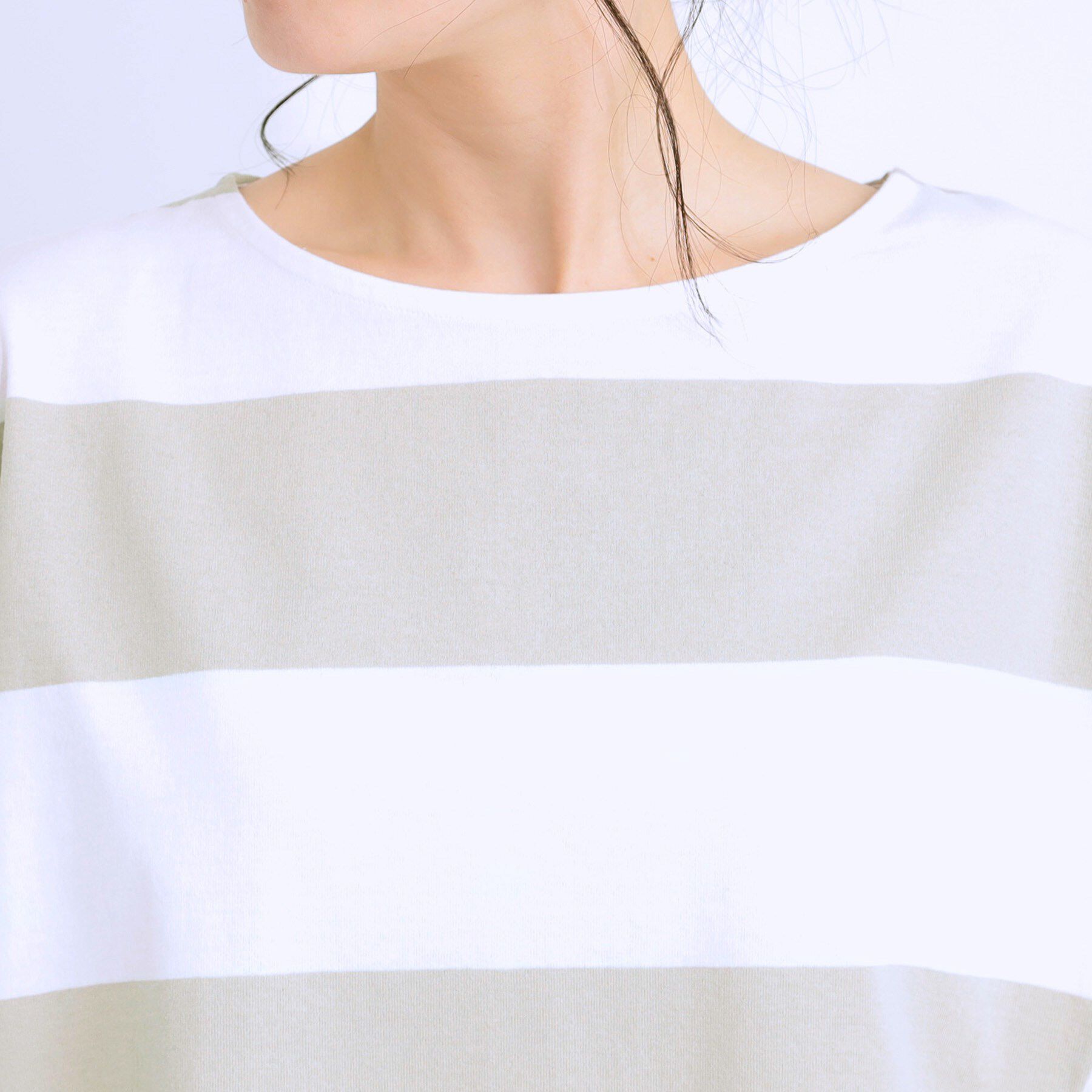 SHOO･LA･RUE「ふわりシルエットが新しい ワイドピッチボーダートップス」|Tシャツ・カットソー|