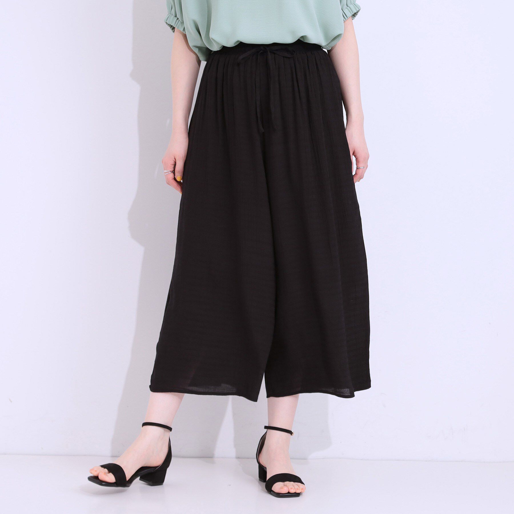 SHOO･LA･RUE「さらさらドビーイージーガウチョパンツ」|その他|