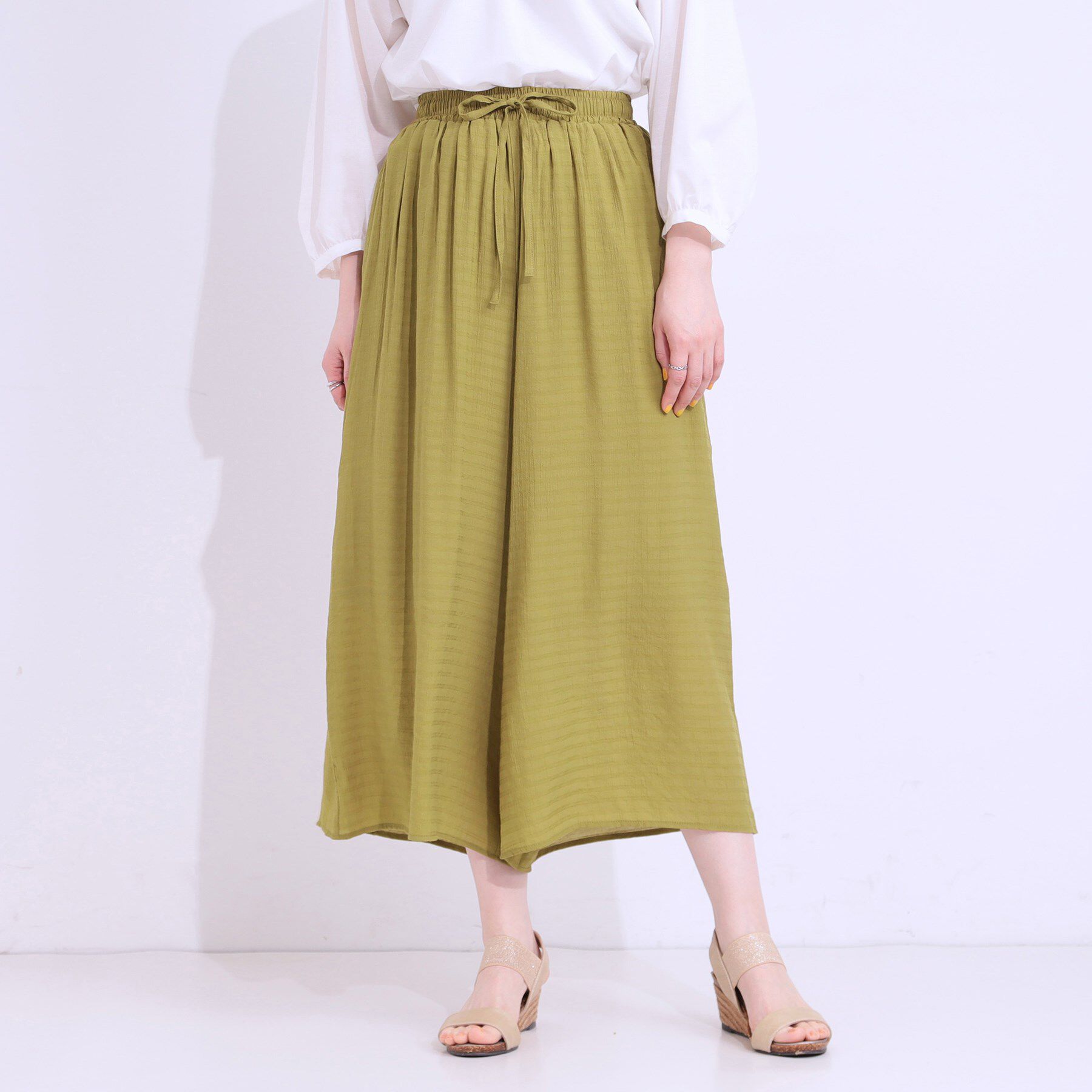 SHOO･LA･RUE「さらさらドビーイージーガウチョパンツ」|その他|