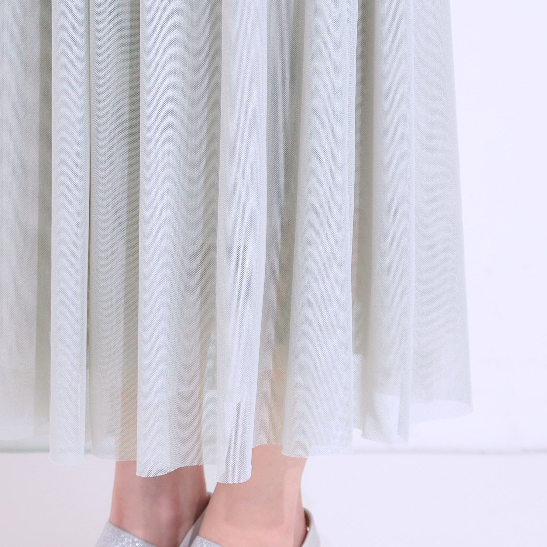 SHOO･LA･RUE「【S-LL】歩くたび揺れる姿が美しい とろみチュールスカート」|スカート|