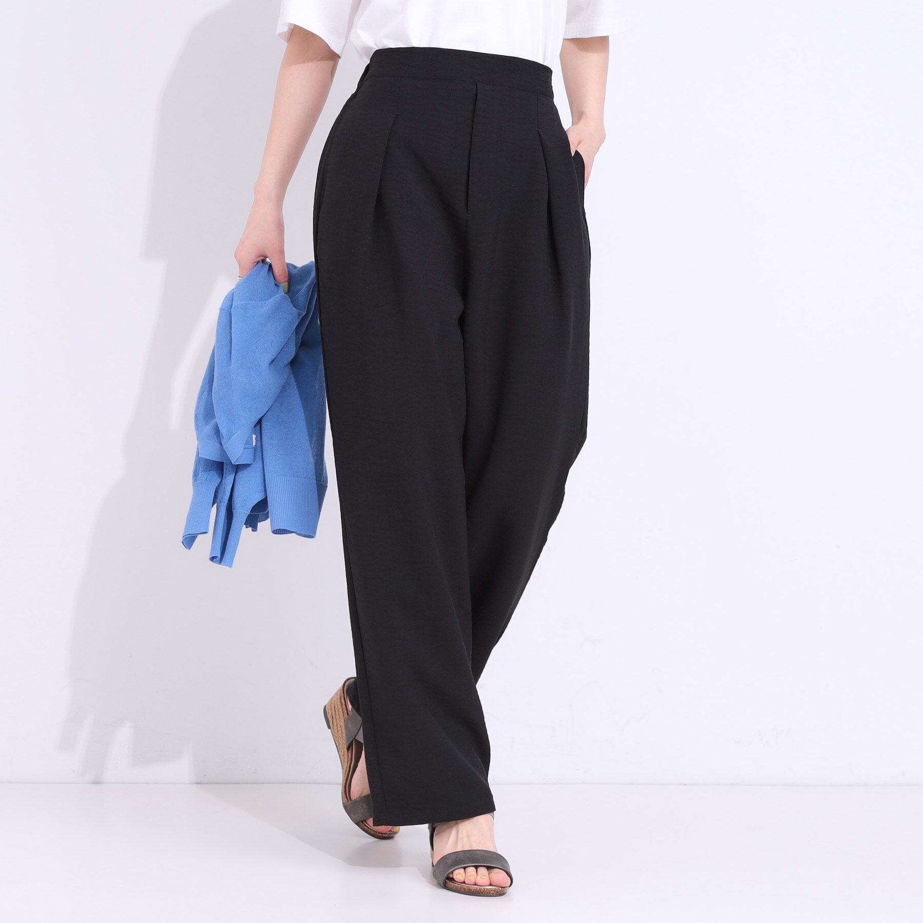 SHOO･LA･RUE「【洗える/S-LL】麻調ビンテージストレート」|その他|