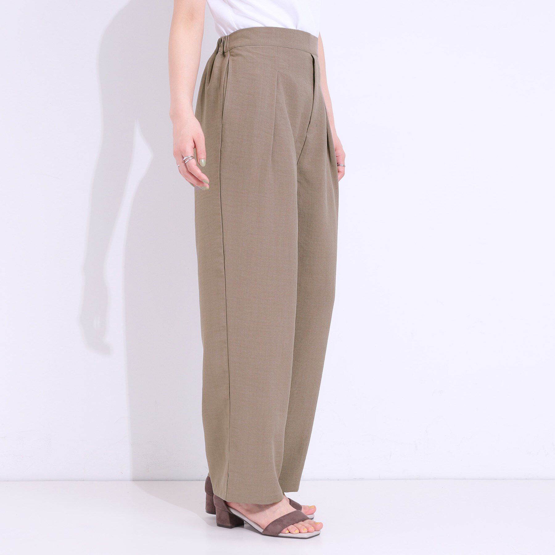 SHOO･LA･RUE「【洗える/S-LL】麻調ビンテージストレート」|その他|