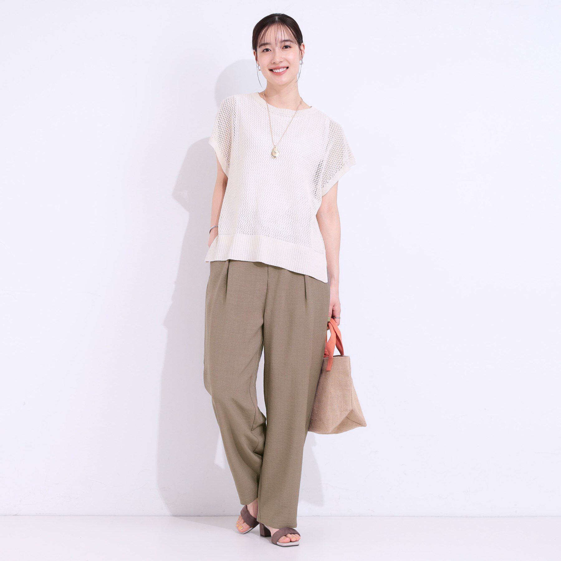 SHOO･LA･RUE「【洗える/S-LL】麻調ビンテージストレート」|その他|