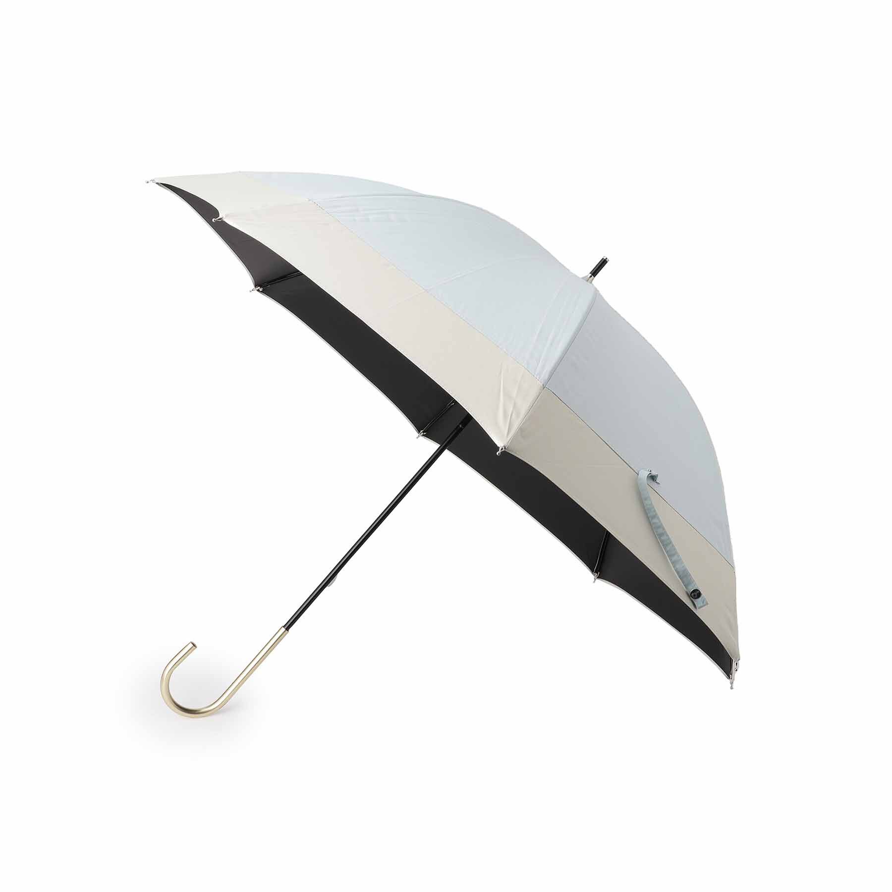 SHOO･LA･RUE「【because】【晴雨兼用】バイカラーロング」|傘|サックスブルー(29