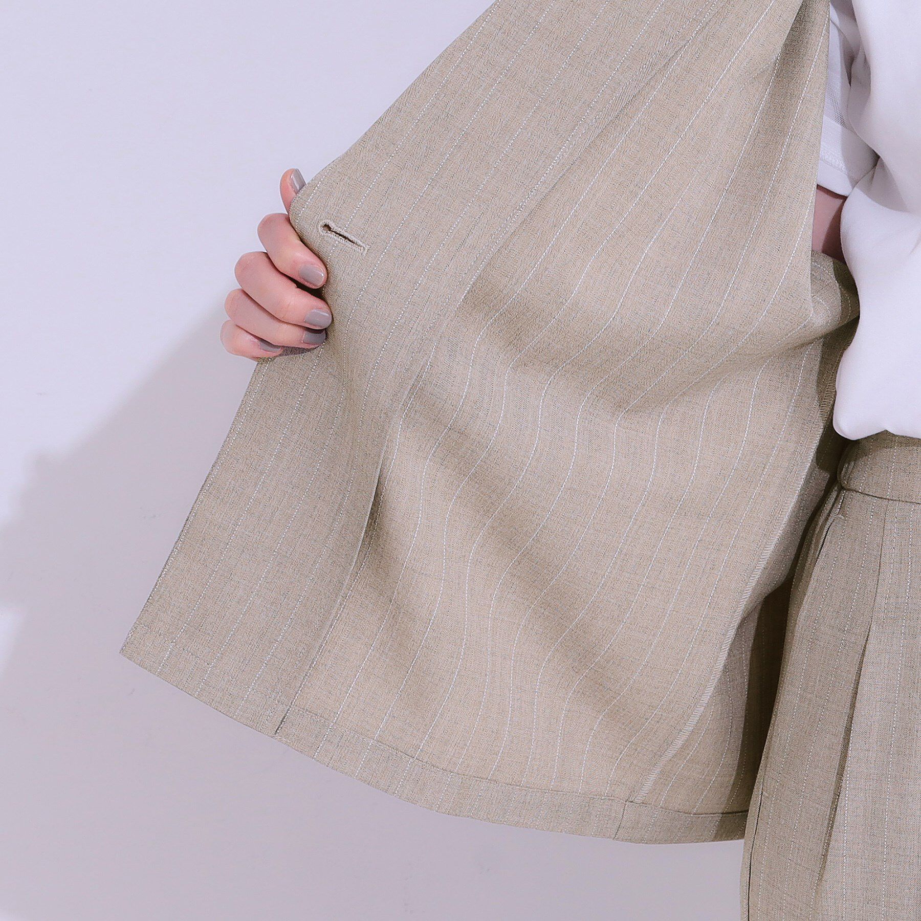 SHOO･LA･RUE「【セットアップ可】麻調半袖ジャケット」|テーラードジャケット|