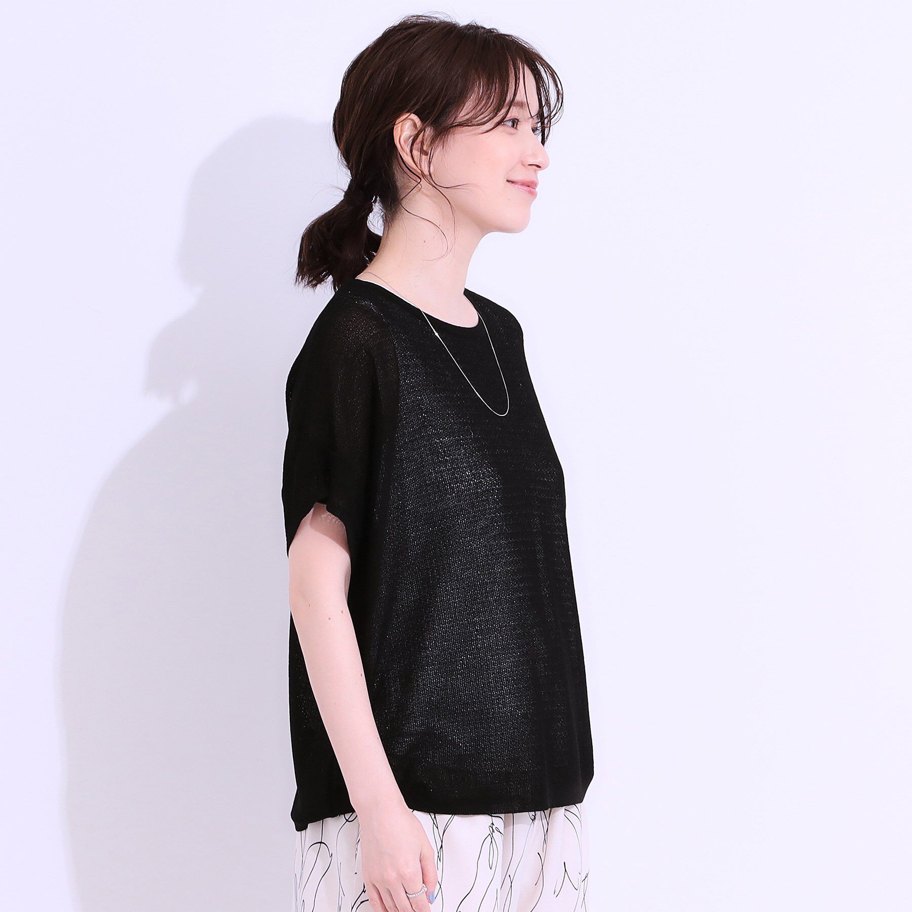 SHOO･LA･RUE「【S-LL/2点セット】涼やかに楽に決まる タンクトップ＋編み柄ニット」|その他|