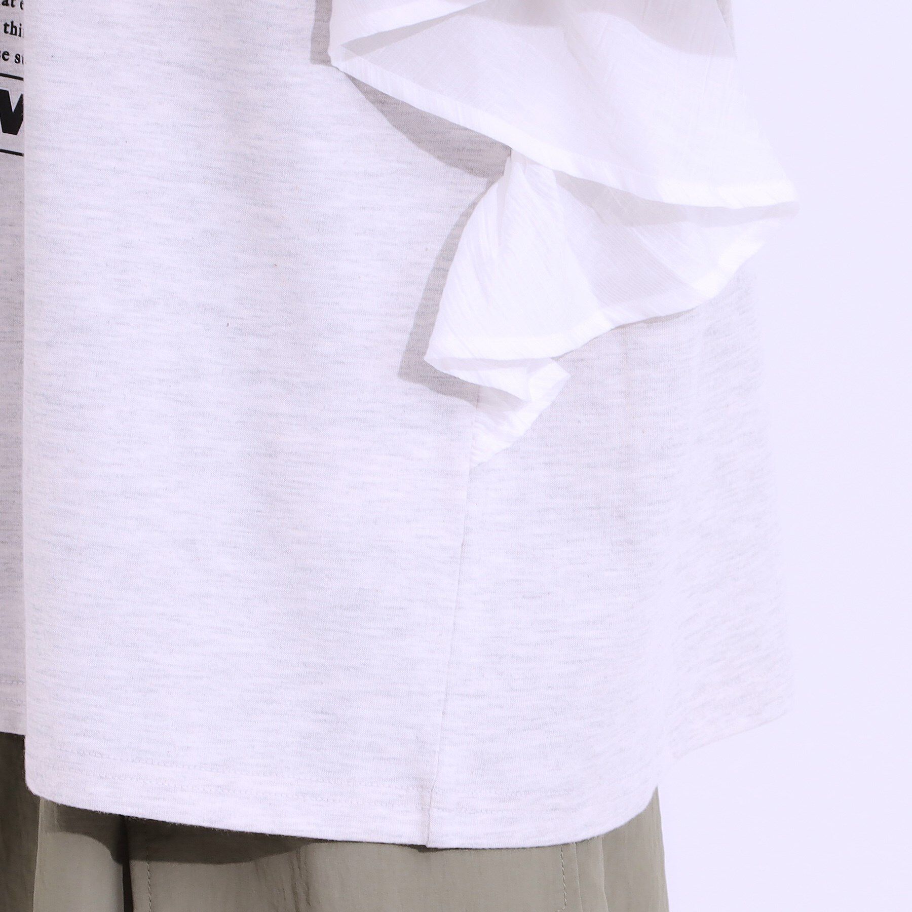 SHOO･LA･RUE「【S-LL】リメイク風 ポンチョデザインTシャツ」|Tシャツ・カットソー|