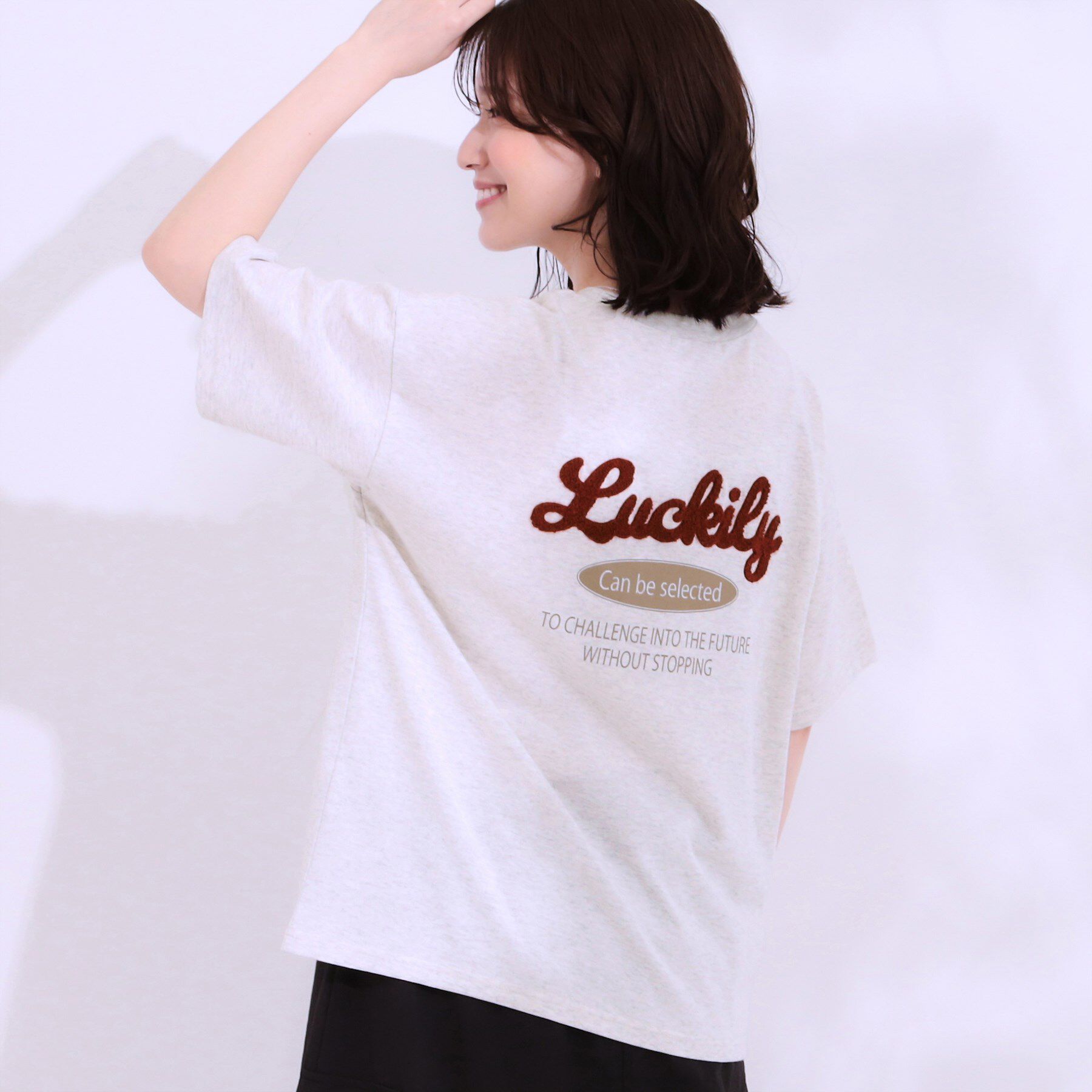 SHOO･LA･RUE「【洗える/S-LL】サガラ刺繍アソートTシャツ」|Tシャツ・カットソー|オフホワイト(203