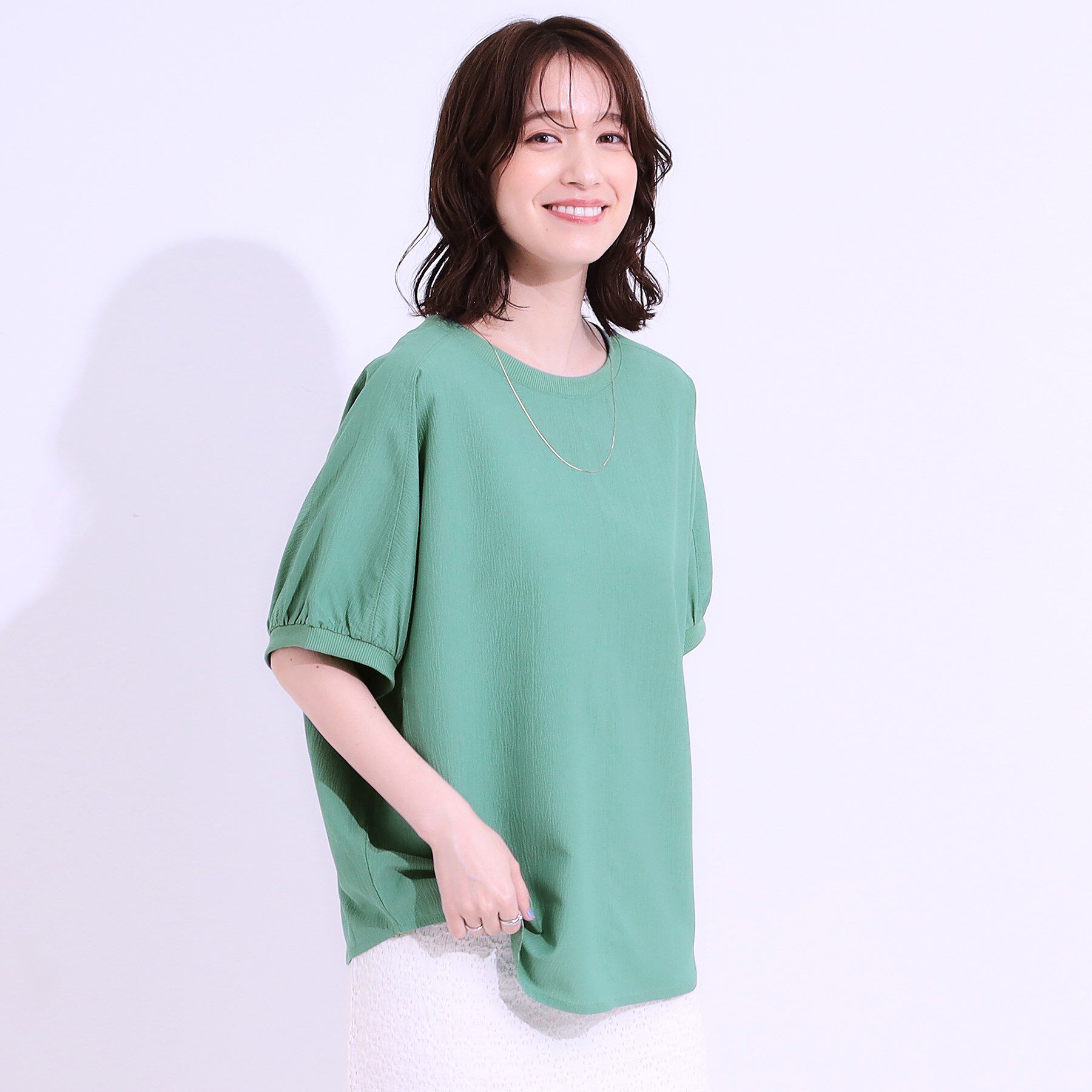 SHOO･LA･RUE「【洗える/前後2WAY】涼しく軽やかな アソートドルマンブラウス」|シャツ・ブラウス|