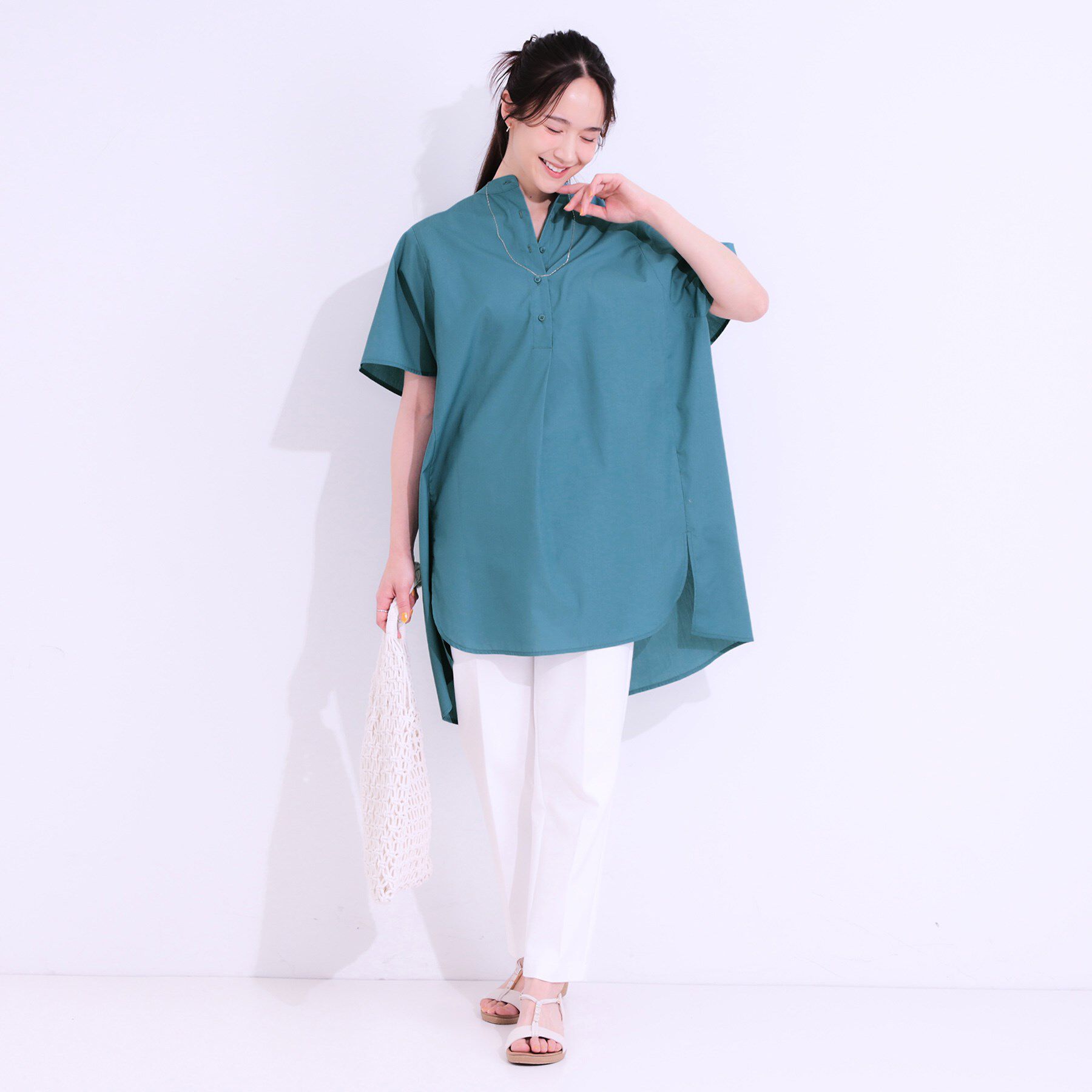 SHOO･LA･RUE「【洗える】体型きれい見え チュニックワンピース」|チュニック|