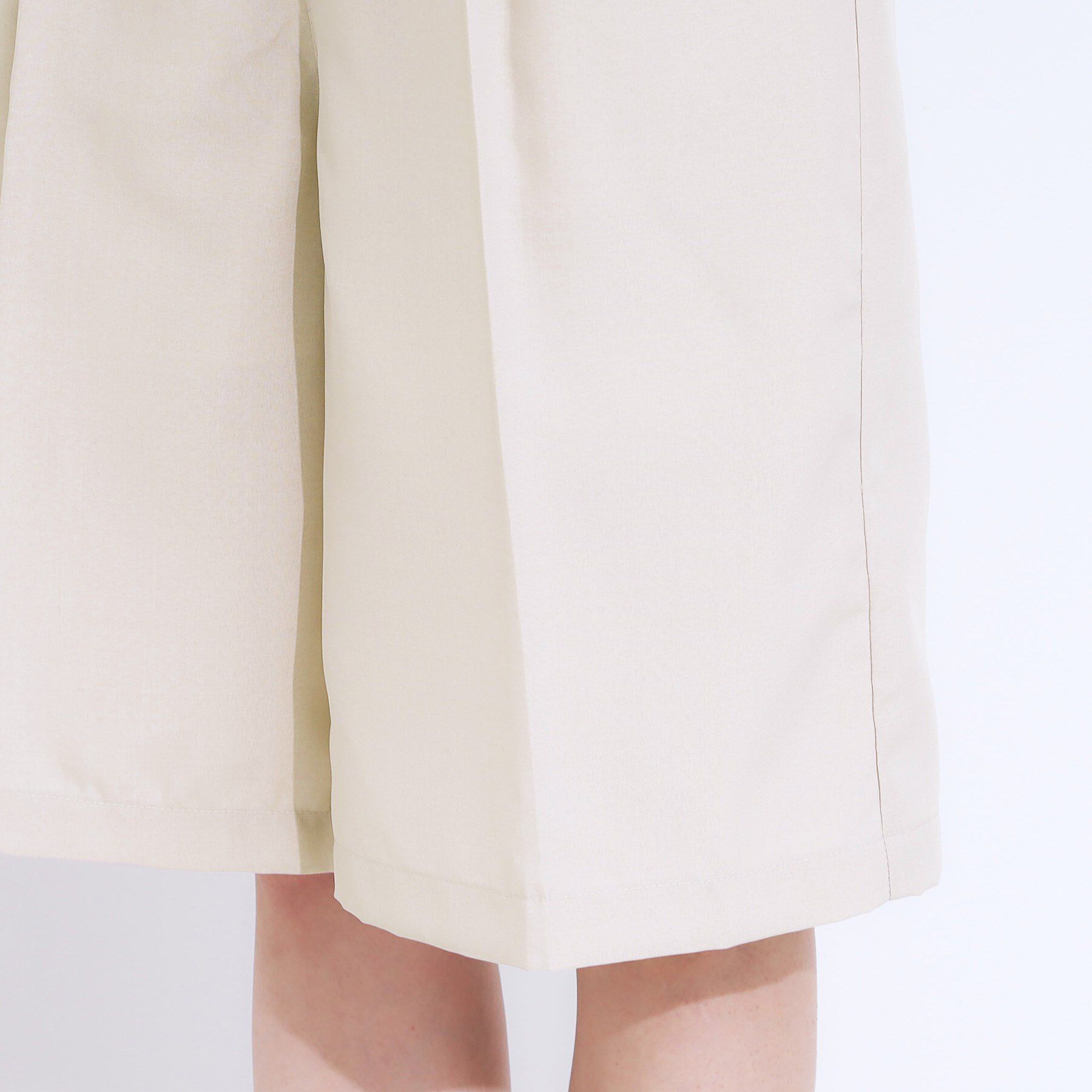 SHOO･LA･RUE「【S-LL】大人のための 麻調タックハーフパンツ」|その他|