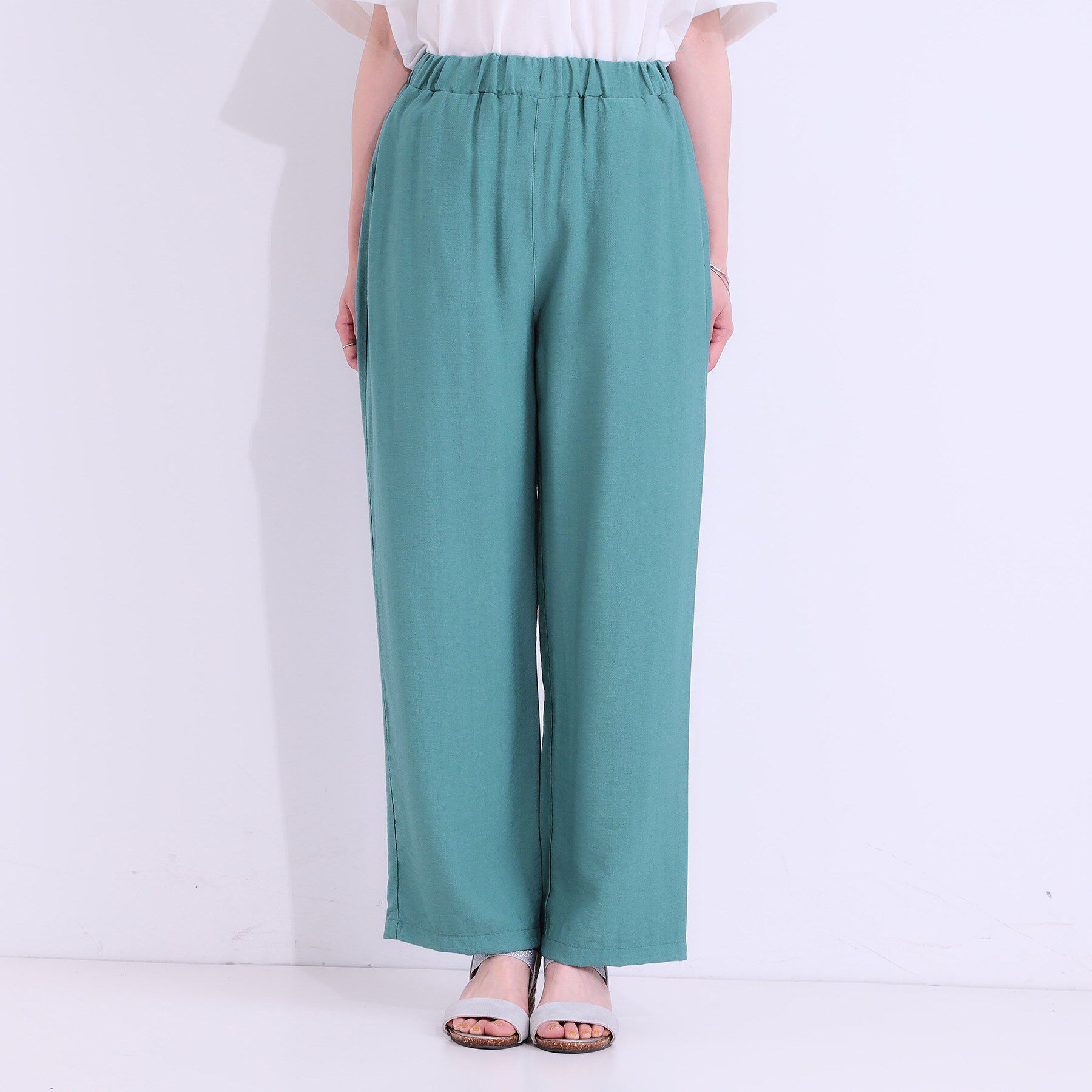 SHOO･LA･RUE「【S-LL/ひんやり】楽してきれい見え ドビースラブ ストレートパンツ」|その他|