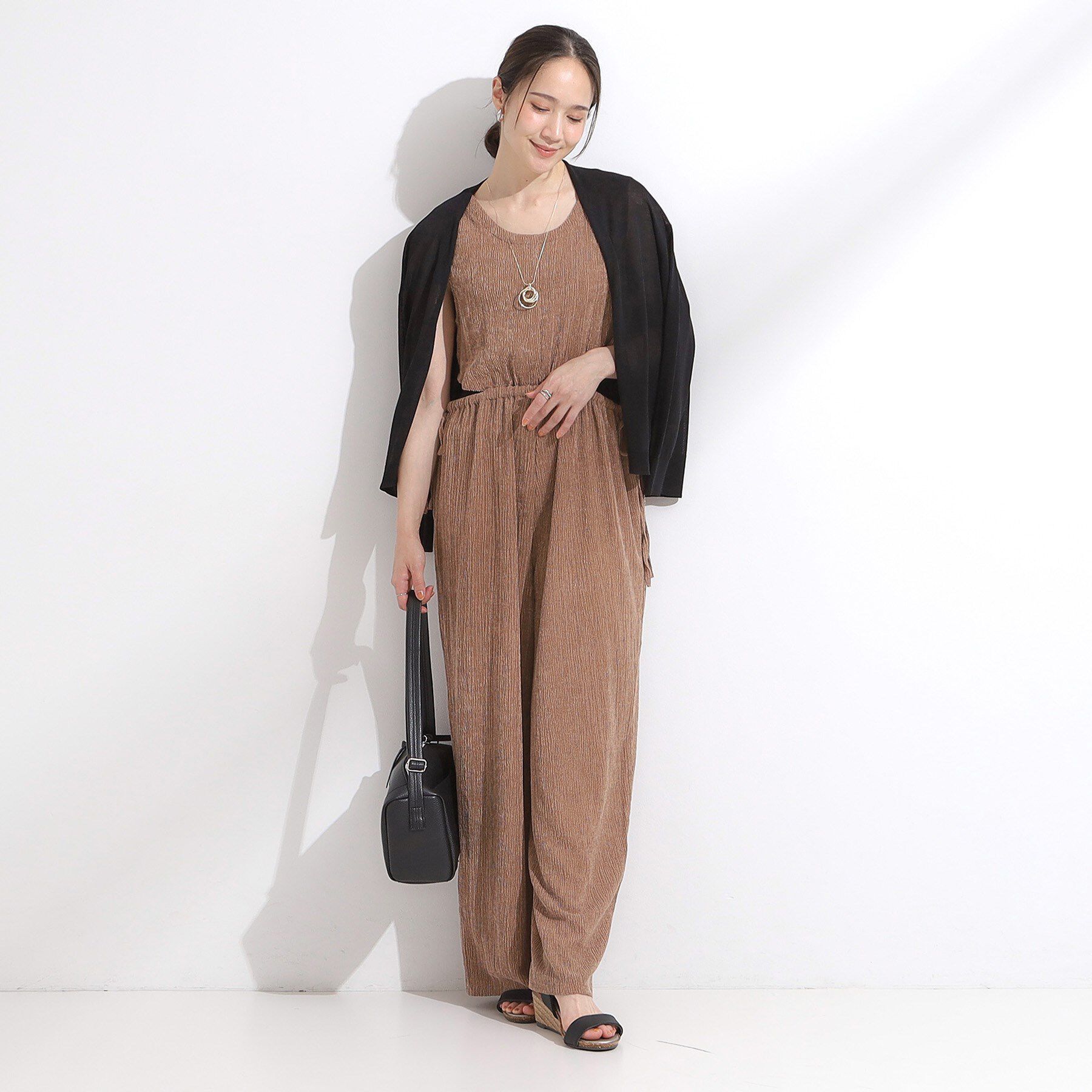 SHOO･LA･RUE「【S-LL/前後2WAY】ノースリーブオールインワン」|オールインワン|