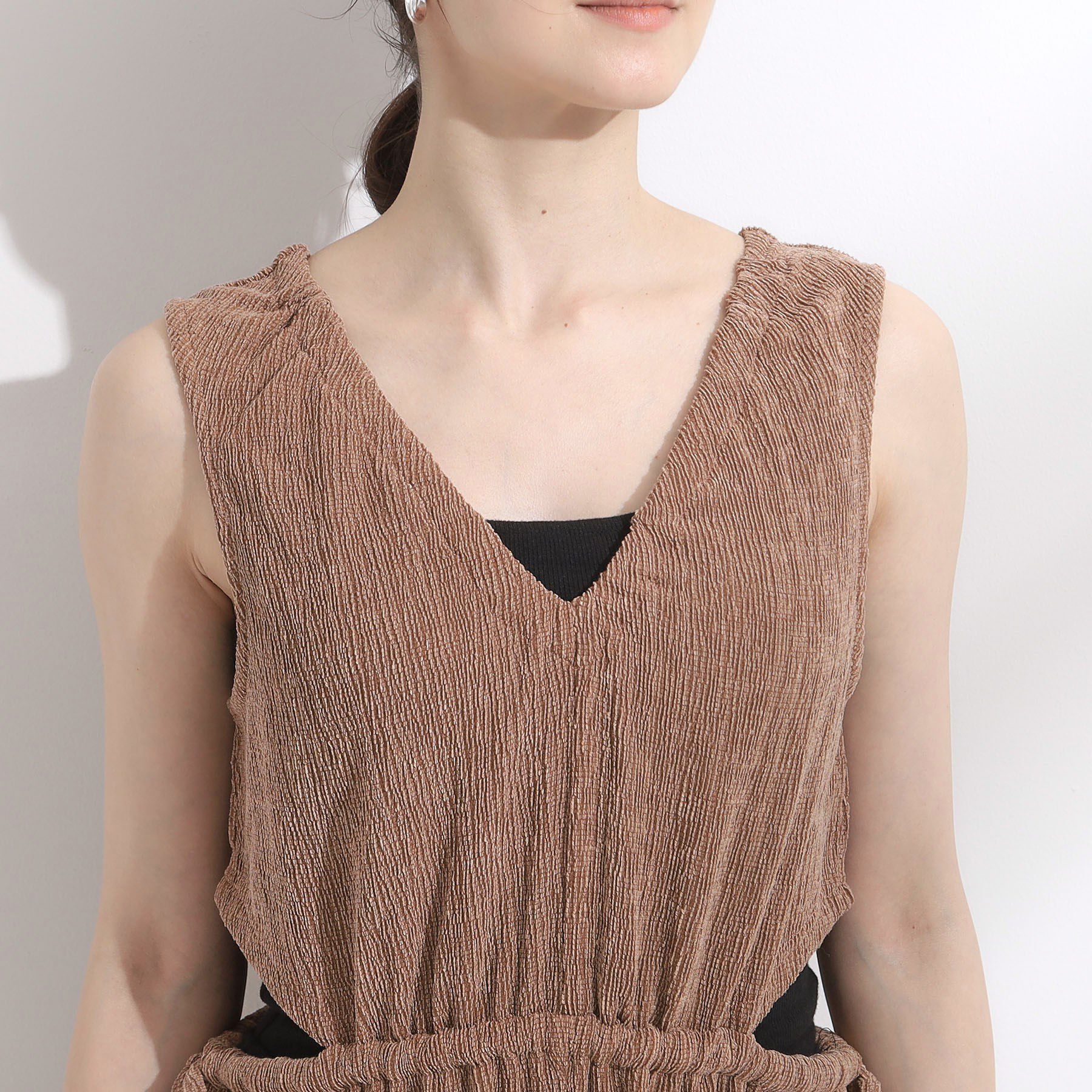 SHOO･LA･RUE「【S-LL/前後2WAY】ノースリーブオールインワン」|オールインワン|