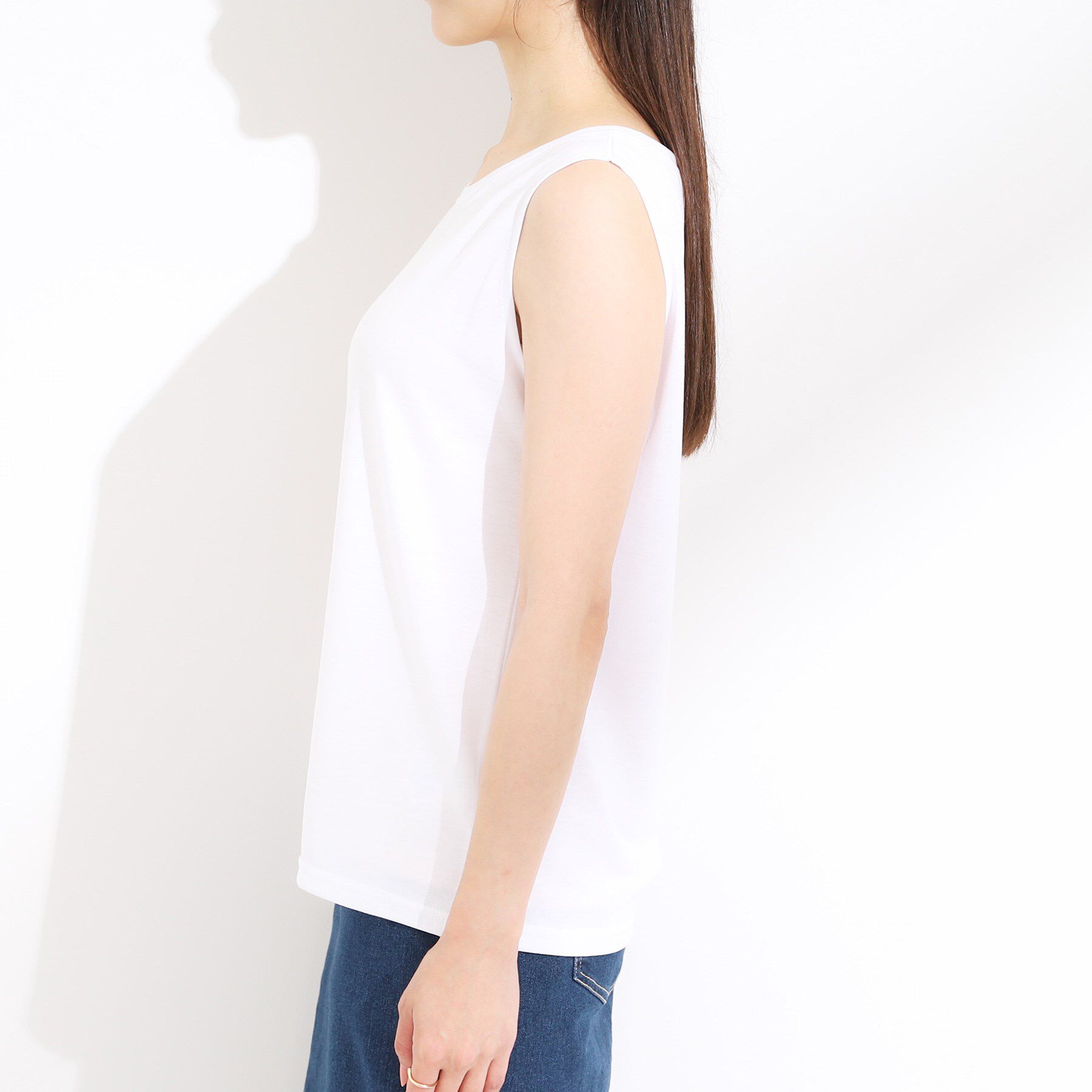 SHOO･LA･RUE「【S-LL/2点セット】配色使いがアクセント 半袖ニット+タンクトップ」|その他|