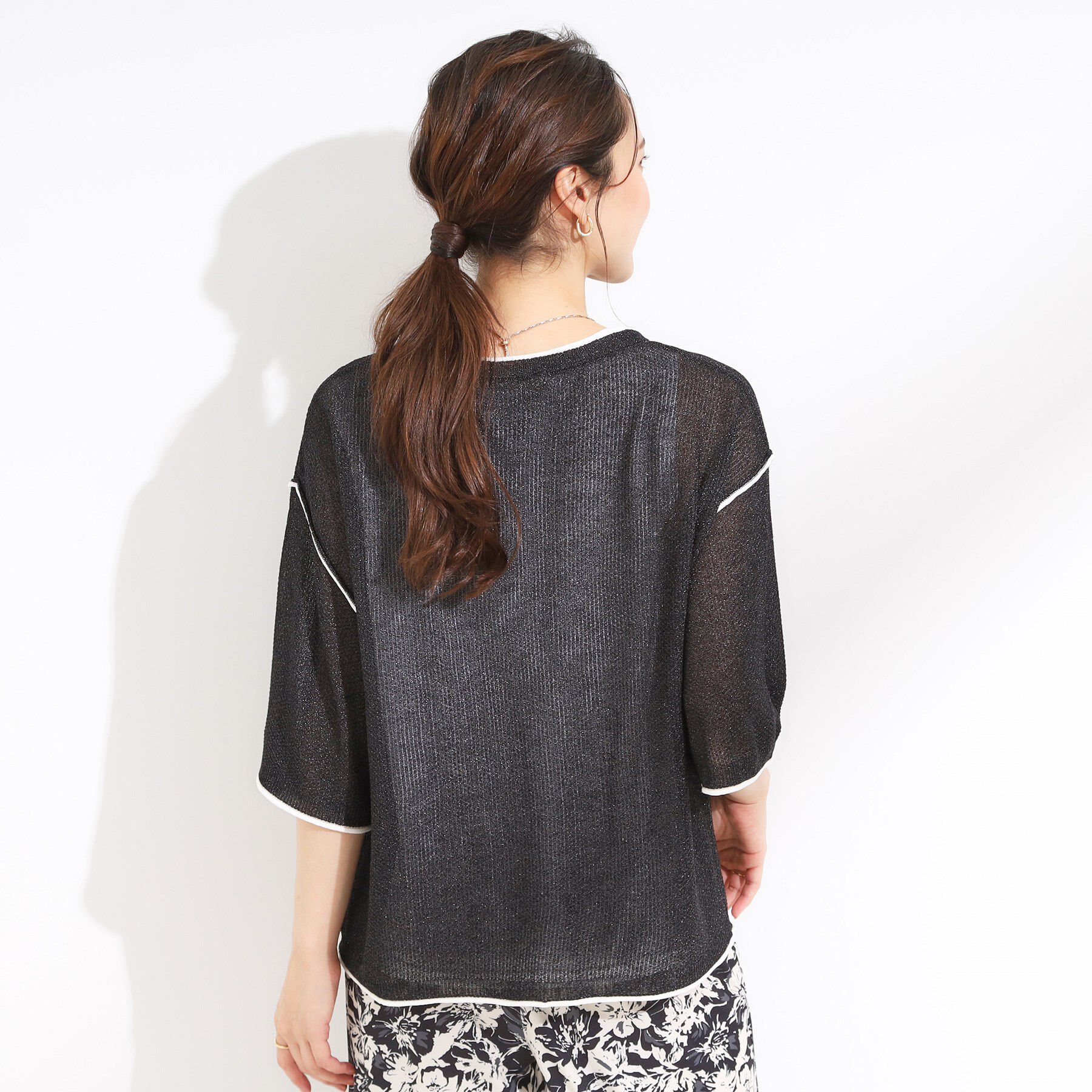 SHOO･LA･RUE「【S-LL/2点セット】配色使いがアクセント 半袖ニット+タンクトップ」|その他|